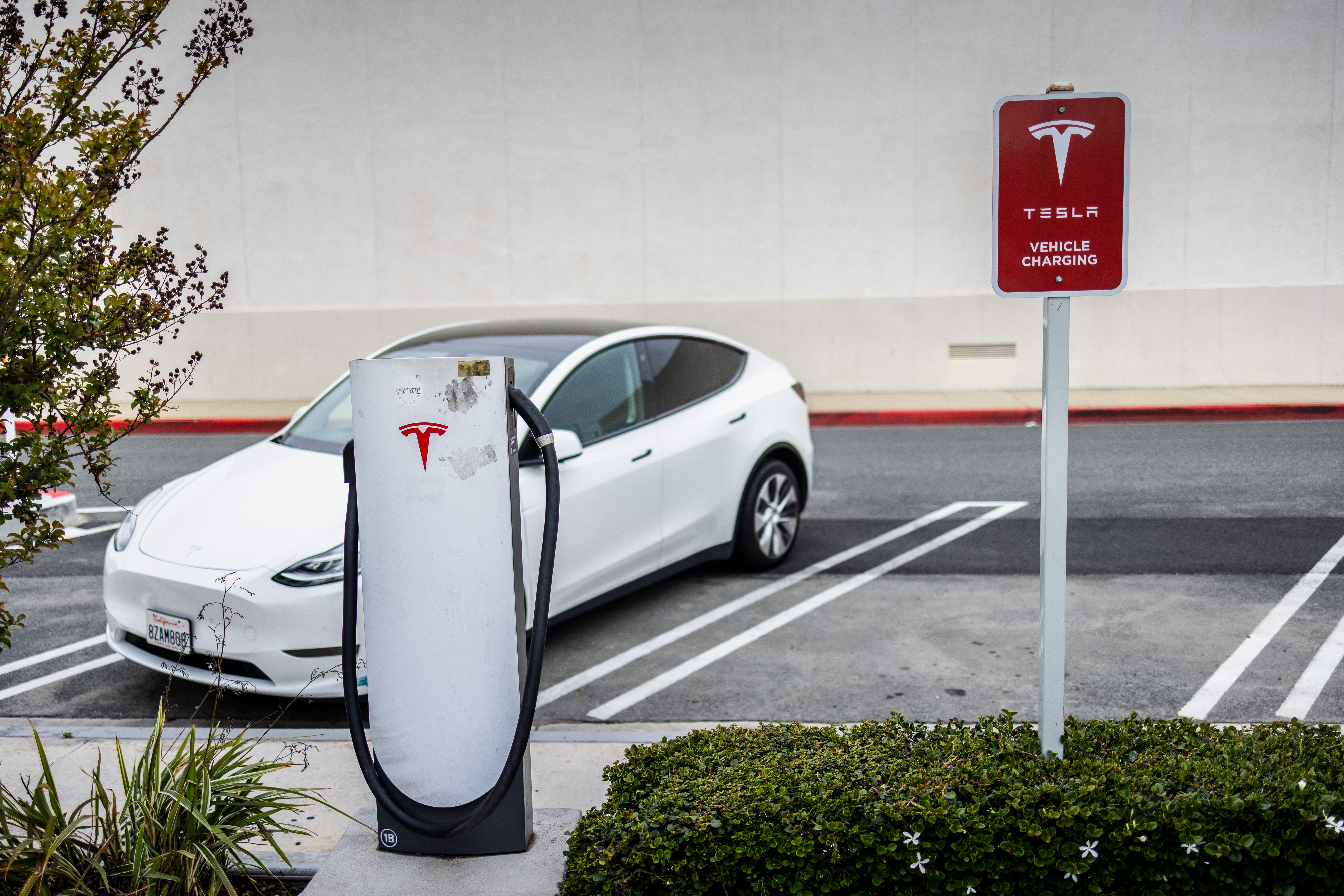 A Tesla Model S is pictured.