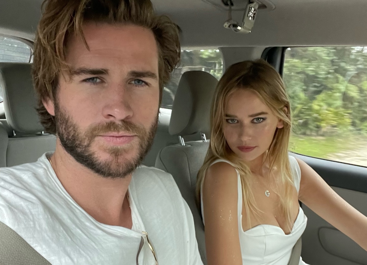 Liam Hemsworth with girlfriend Gabriella Brooks in a selfie.