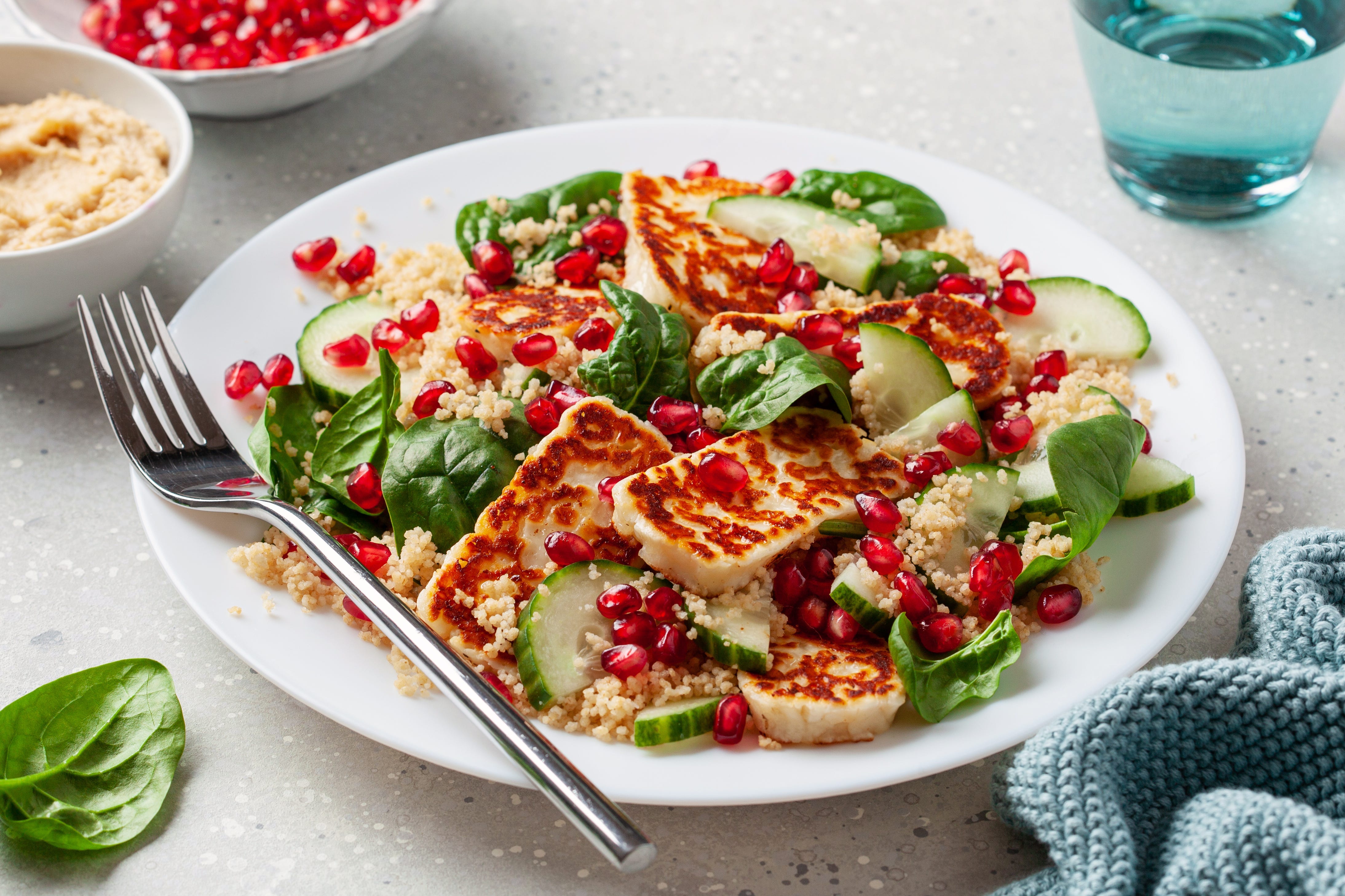 Halloumi cheese salad.