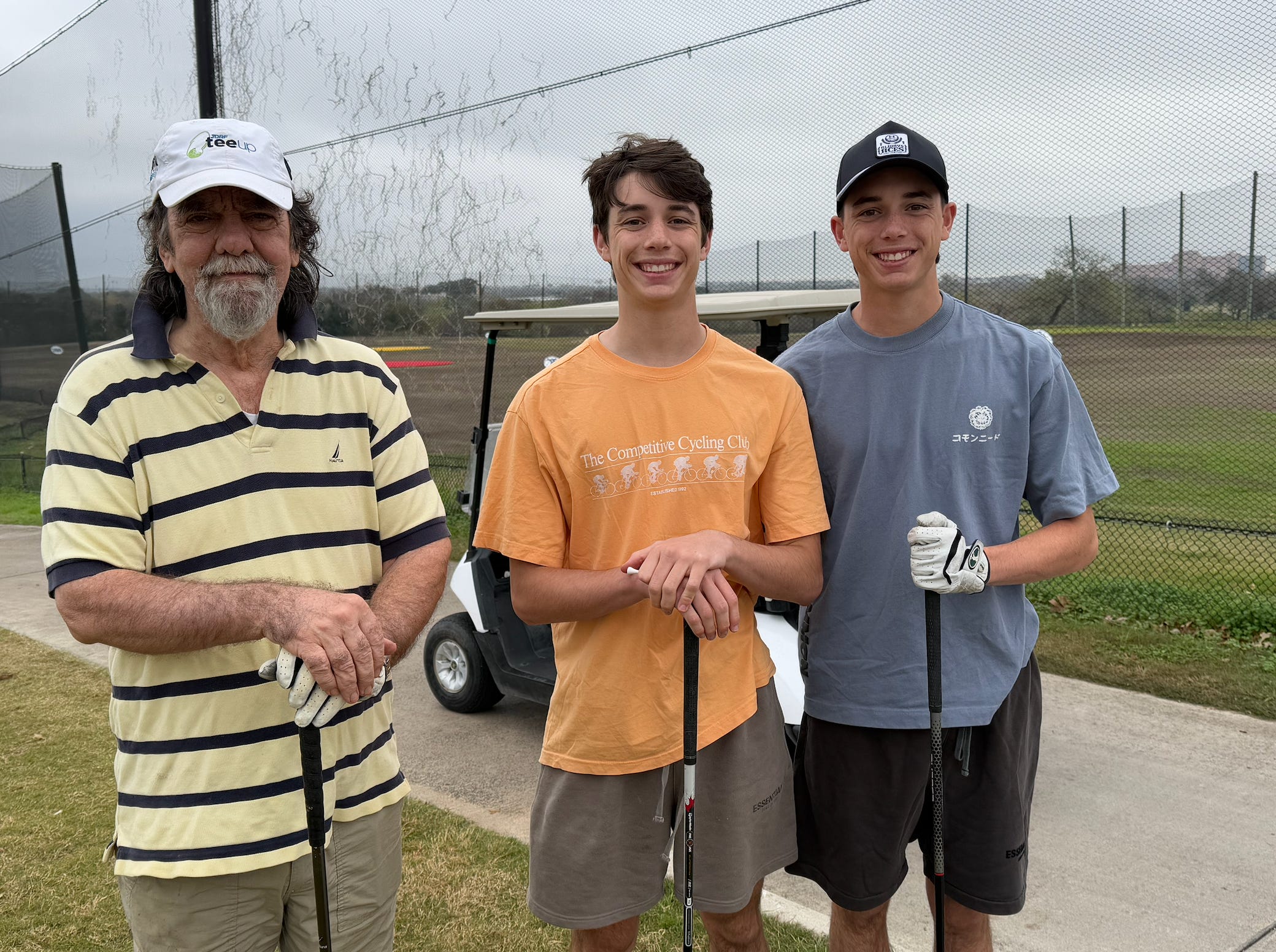 Twins playing golf