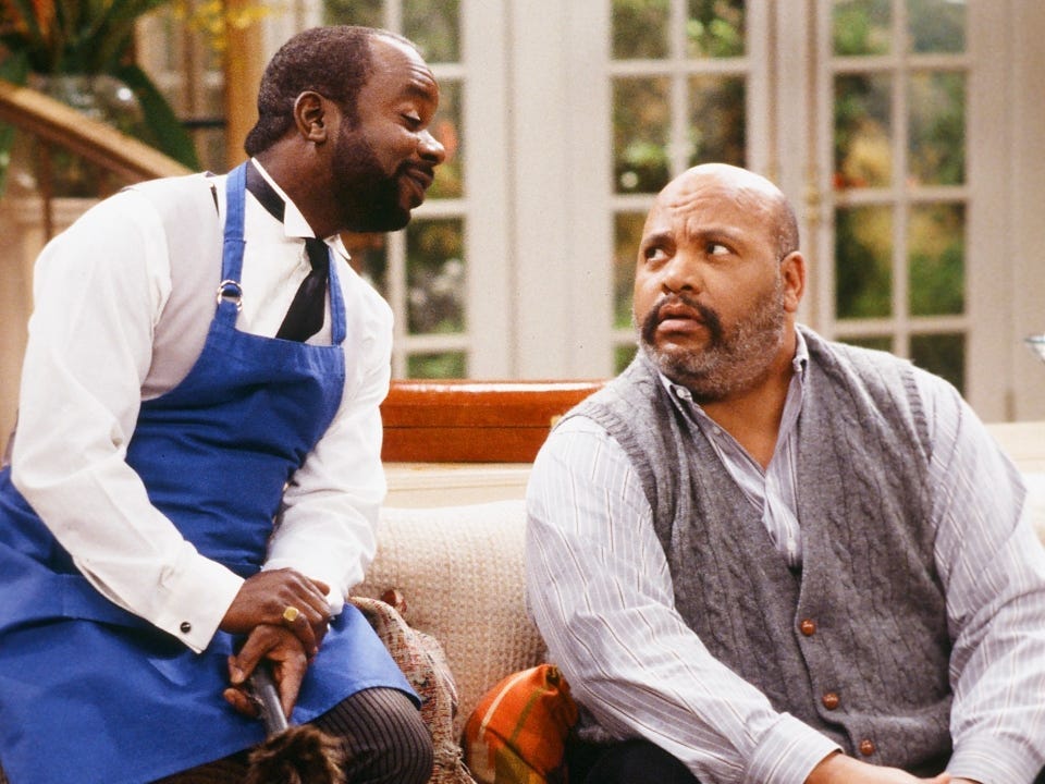 jeffrey and uncle phil in fresh prince of bel-air