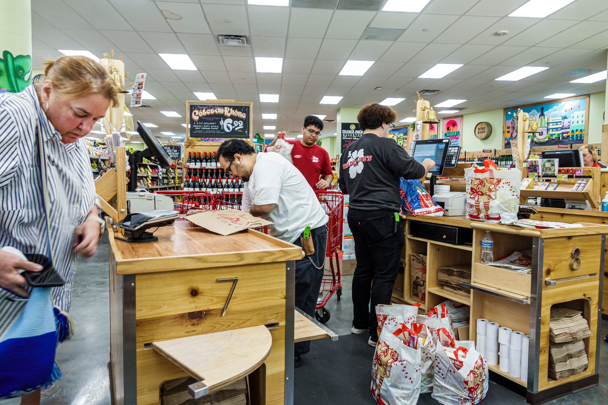 Inside a Trader Joe's store in Miami Beach, Florida.