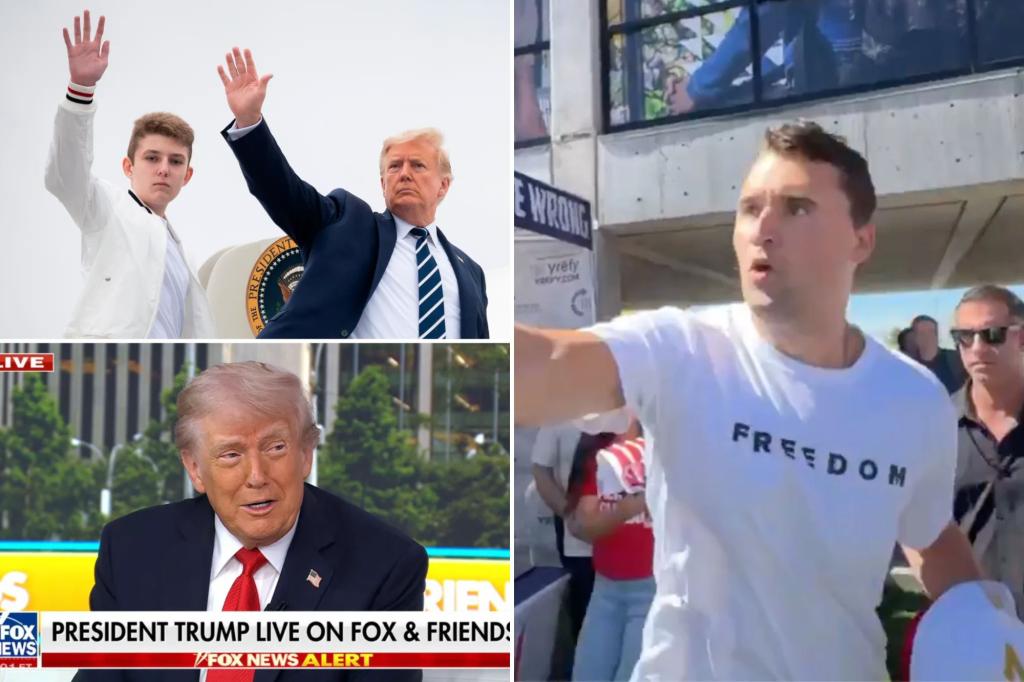 Trump says son Barron ‘was very hurt’ by Charlie Kirk’s murder