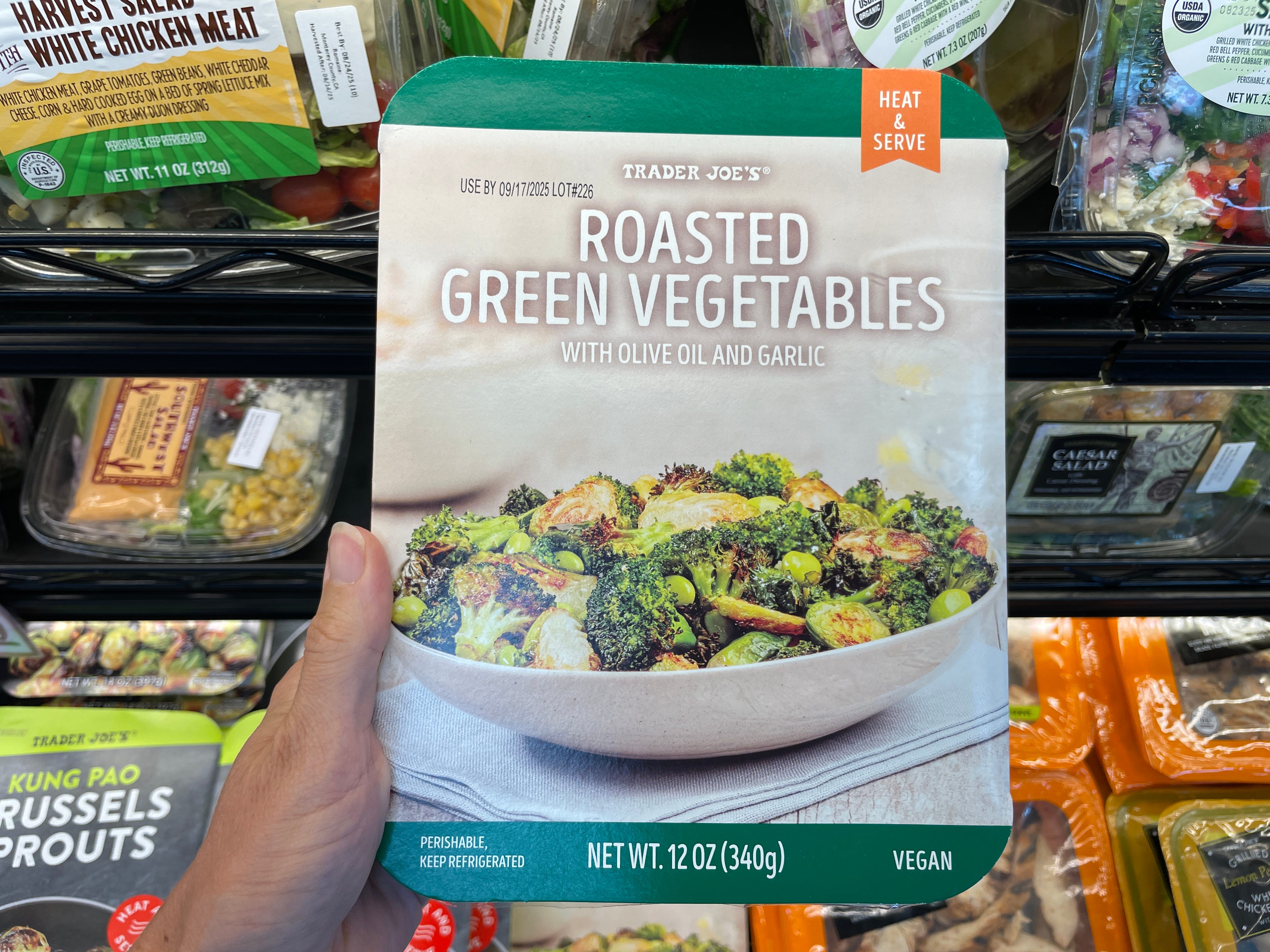Trader Joe's roasted green vegetables