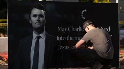 Mourners pay respects to Charlie Kirk at Turning Point headquarters in Phoenix