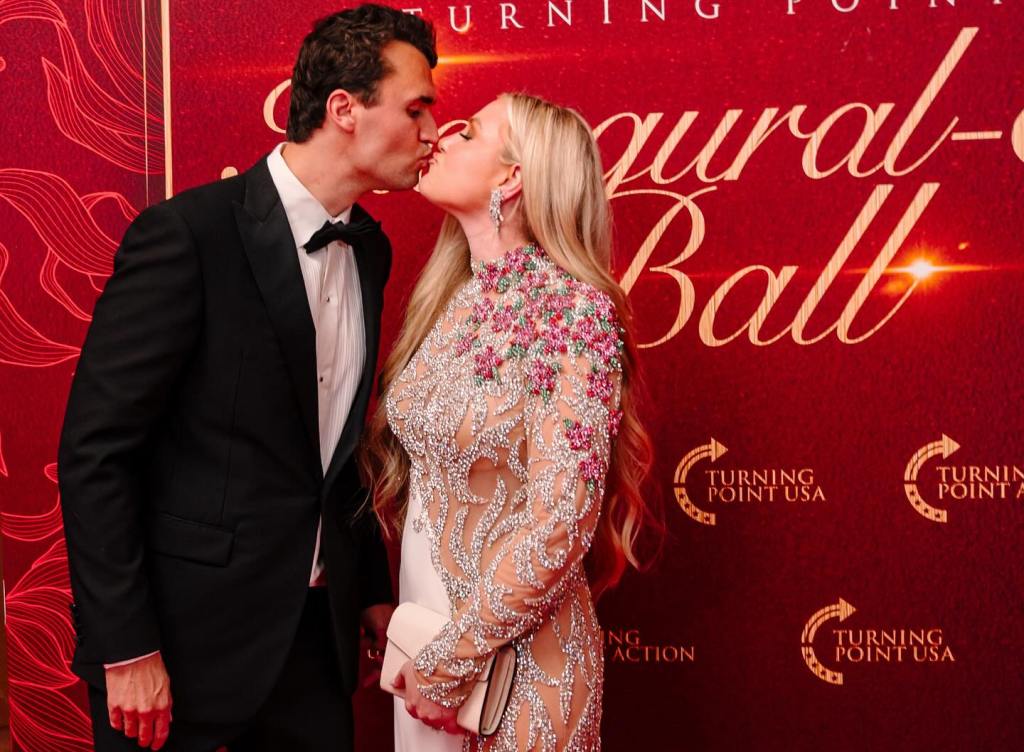Charlie and Erika Kirk are seen in an undated social media photo. Charlie Kirk, conservative influencer, was shot at Utah Valley University during his American Comeback Tour Wednesday, Sept. 10, 2025.
