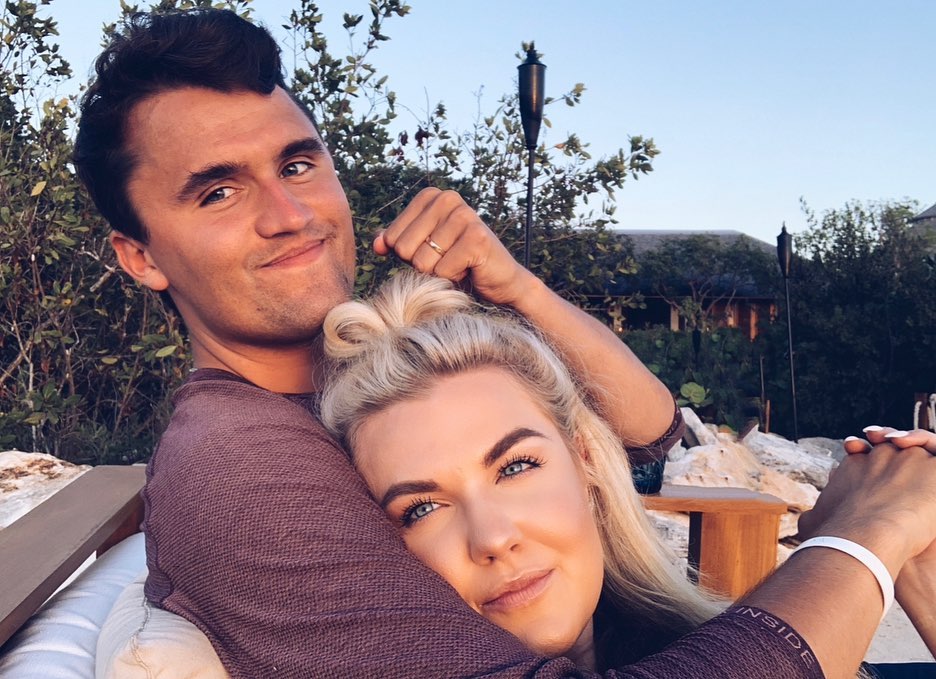 Charlie and Erika Kirk are seen in an undated social media photo. Charlie Kirk, conservative influencer, was shot at Utah Valley University during his American Comeback Tour Wednesday, Sept. 10, 2025.
