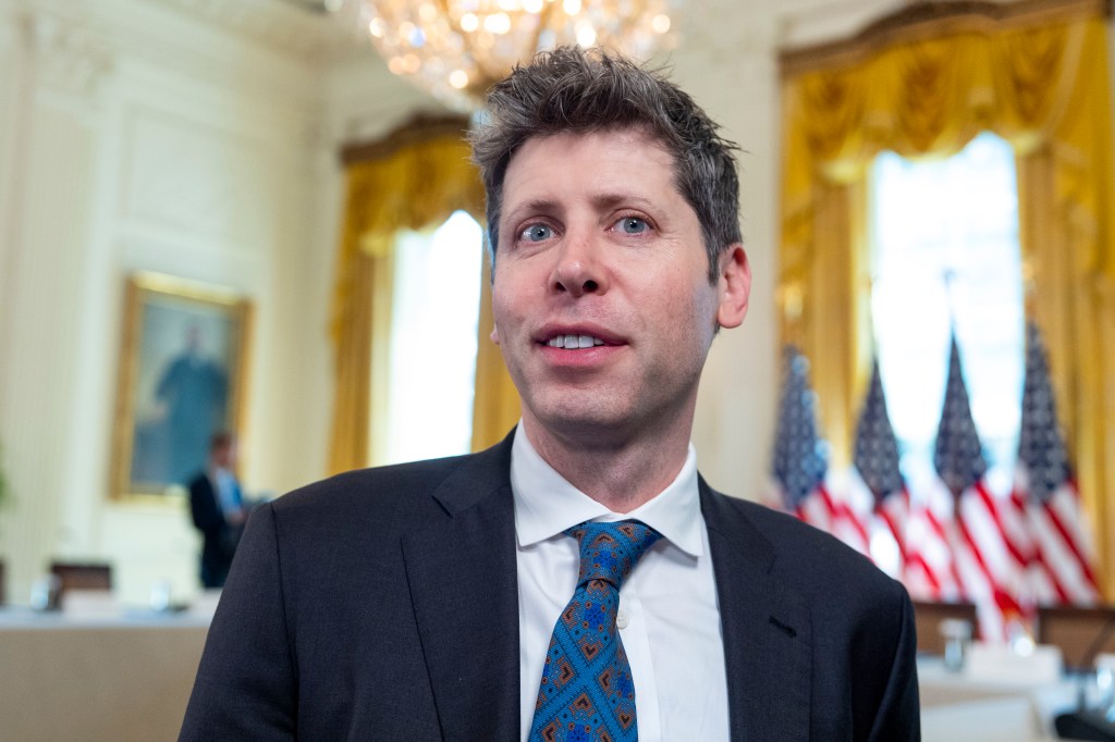 Sam Altman at a White House meeting.