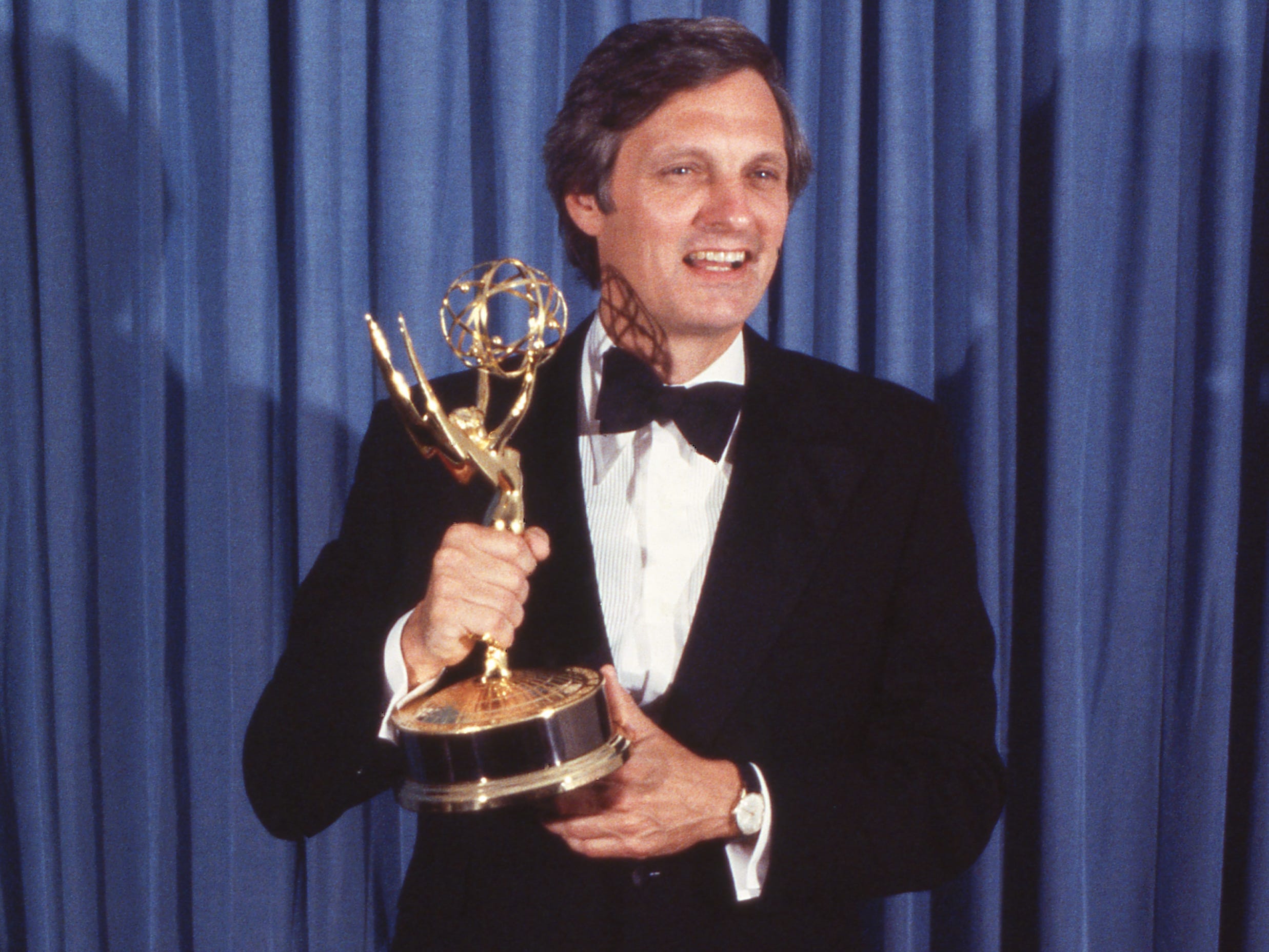 Alan Alda holding Emmy Award at The 31st Annual Primetime Emmy Awards on September 9, 1979