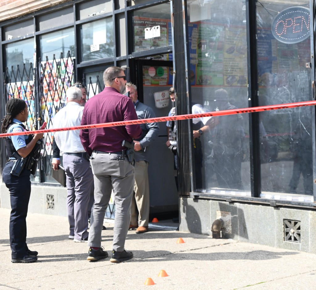 Crime scene investigation at Joji Gyros in Chicago.