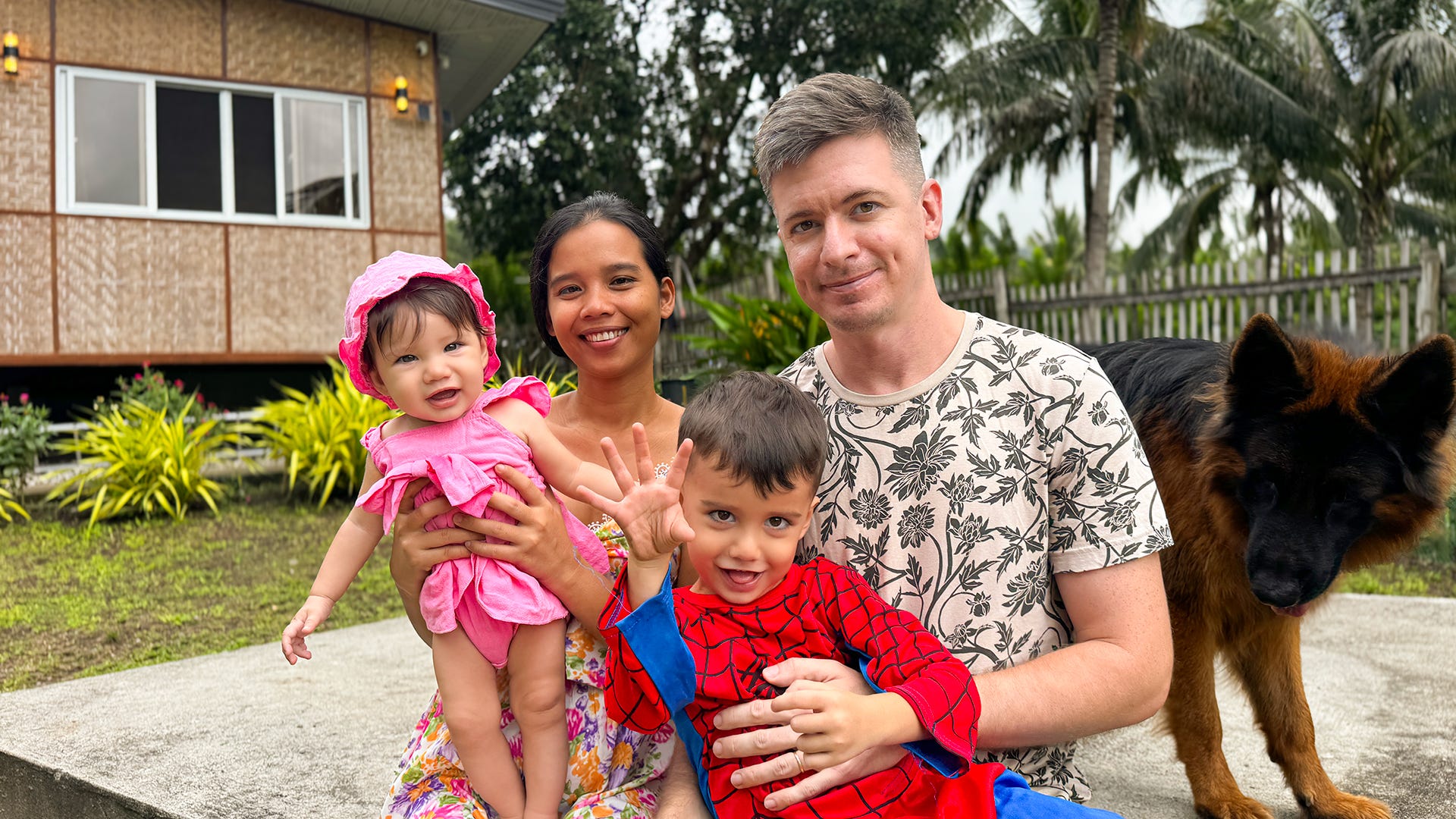 A young family of 4 living in the Philipines.