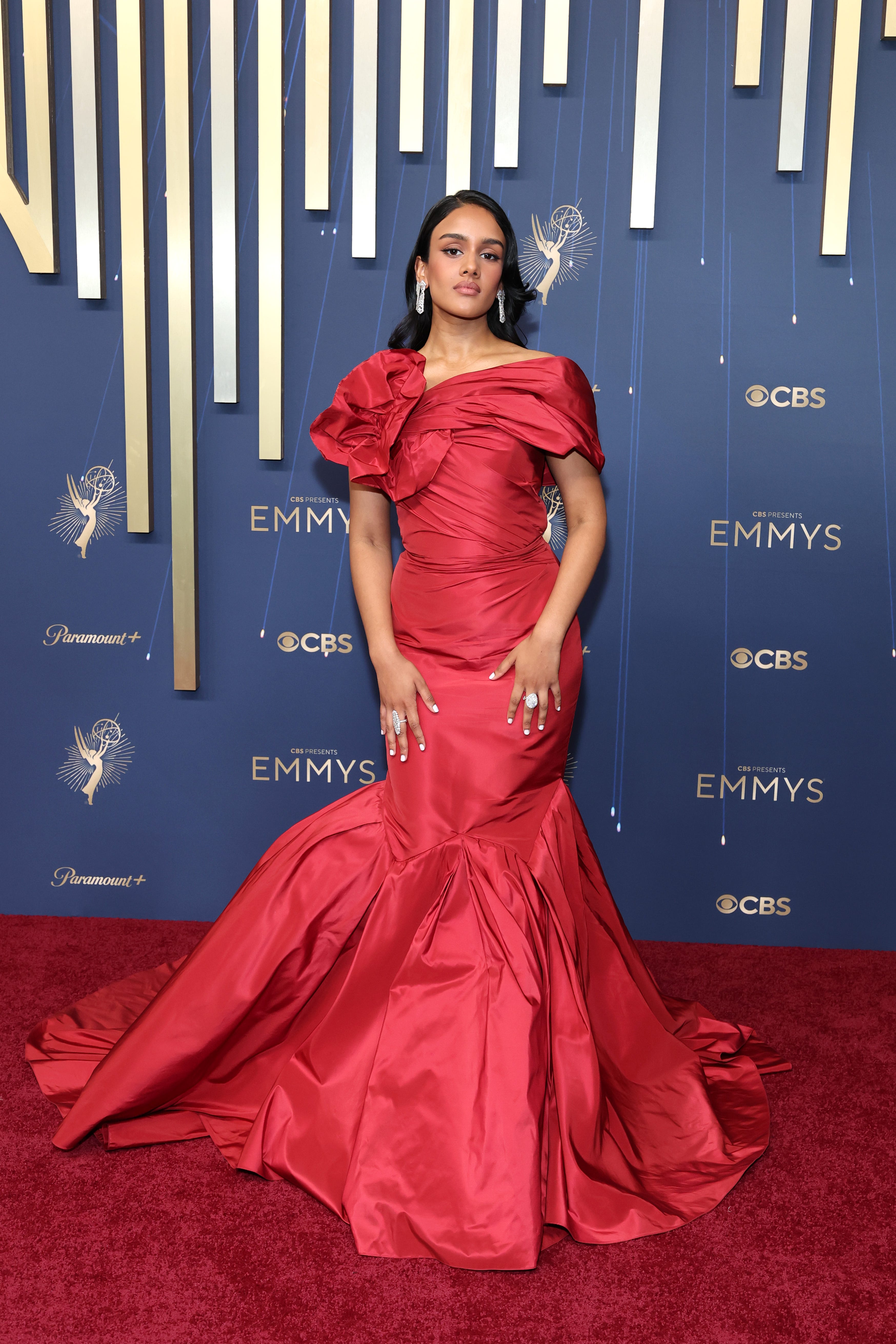 Shabana Azeez attends the Emmy Awards in September 2025.