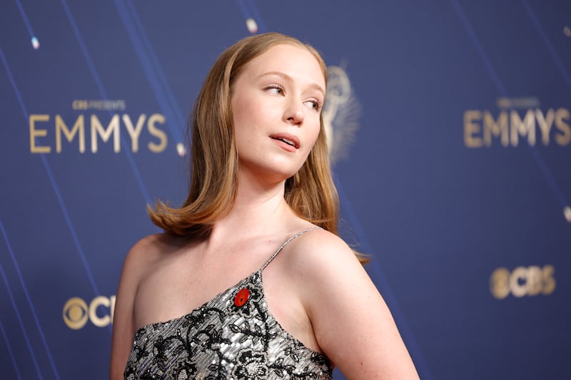 Hannah Einbinder attends the 77th Primetime Emmy Awards at Peacock Theater on September 14, 2025 in Los Angeles, California. (Photo by Frazer Harrison/Getty Images)