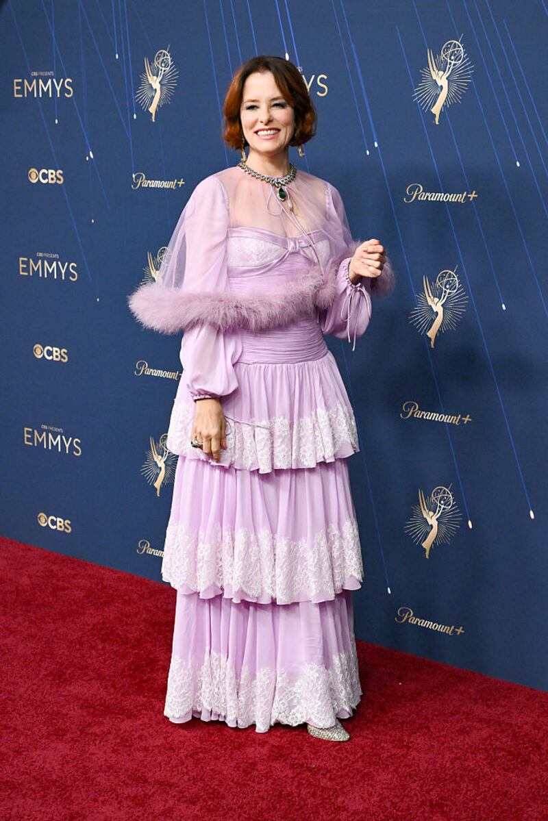 Parker Posey at the 77th Primetime Emmy Awards held at the Peacock Theater on September 14, 2025 in Los Angeles, California. (Photo by Michael Buckner/Variety via Getty Images)