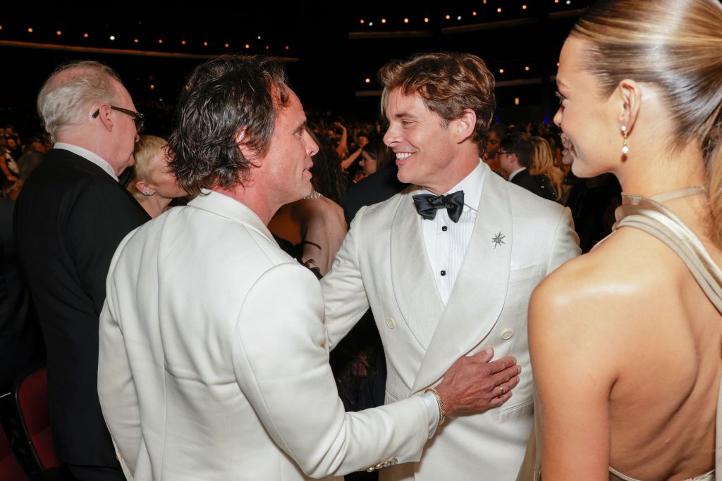 Walton Goggins and James Marsden attend The 77th Primetime Emmy Awards