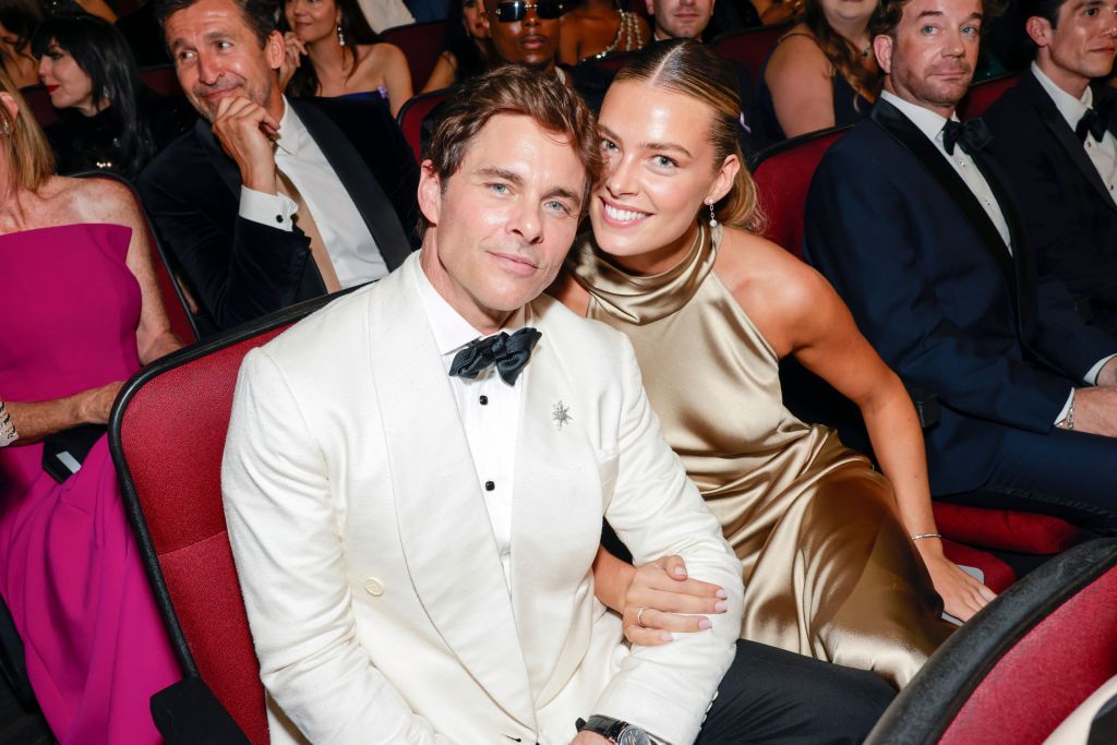 James Marsden and Frederique Brons attend The 77th Primetime Emmy Awards