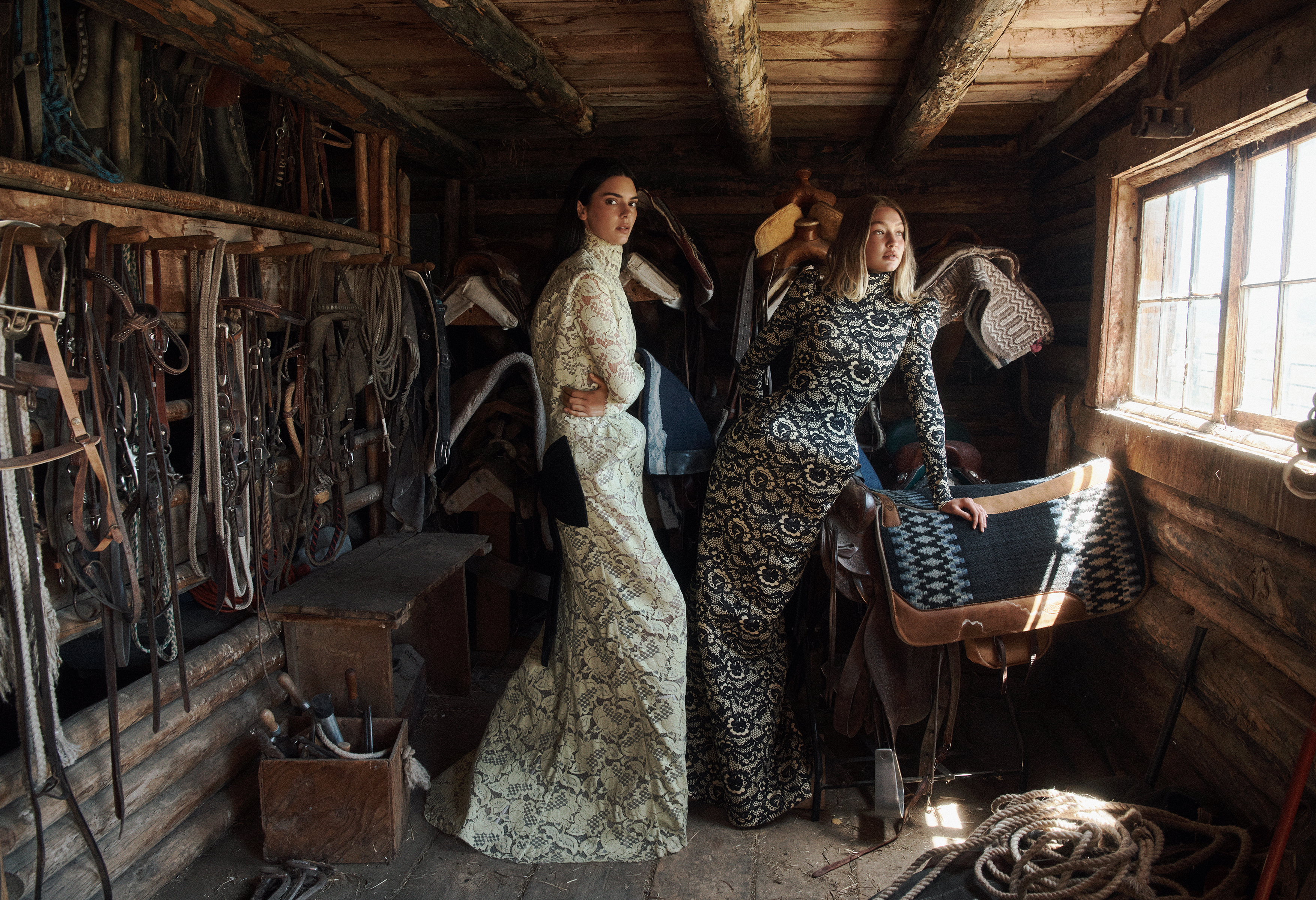 Kendall Jenner and Gigi Hadid pose for Vogue.