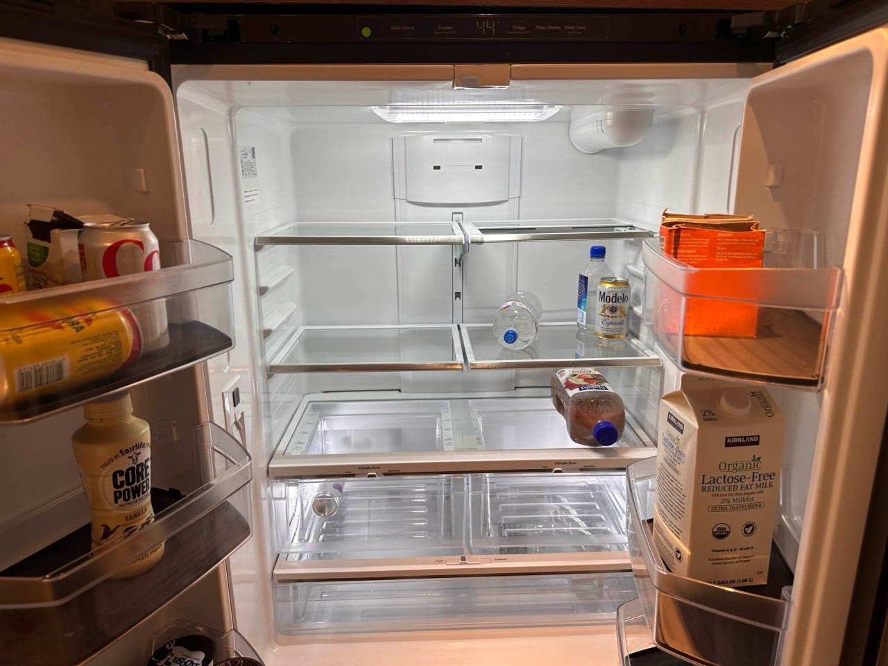 Josh Sirota's fridge is pictured.