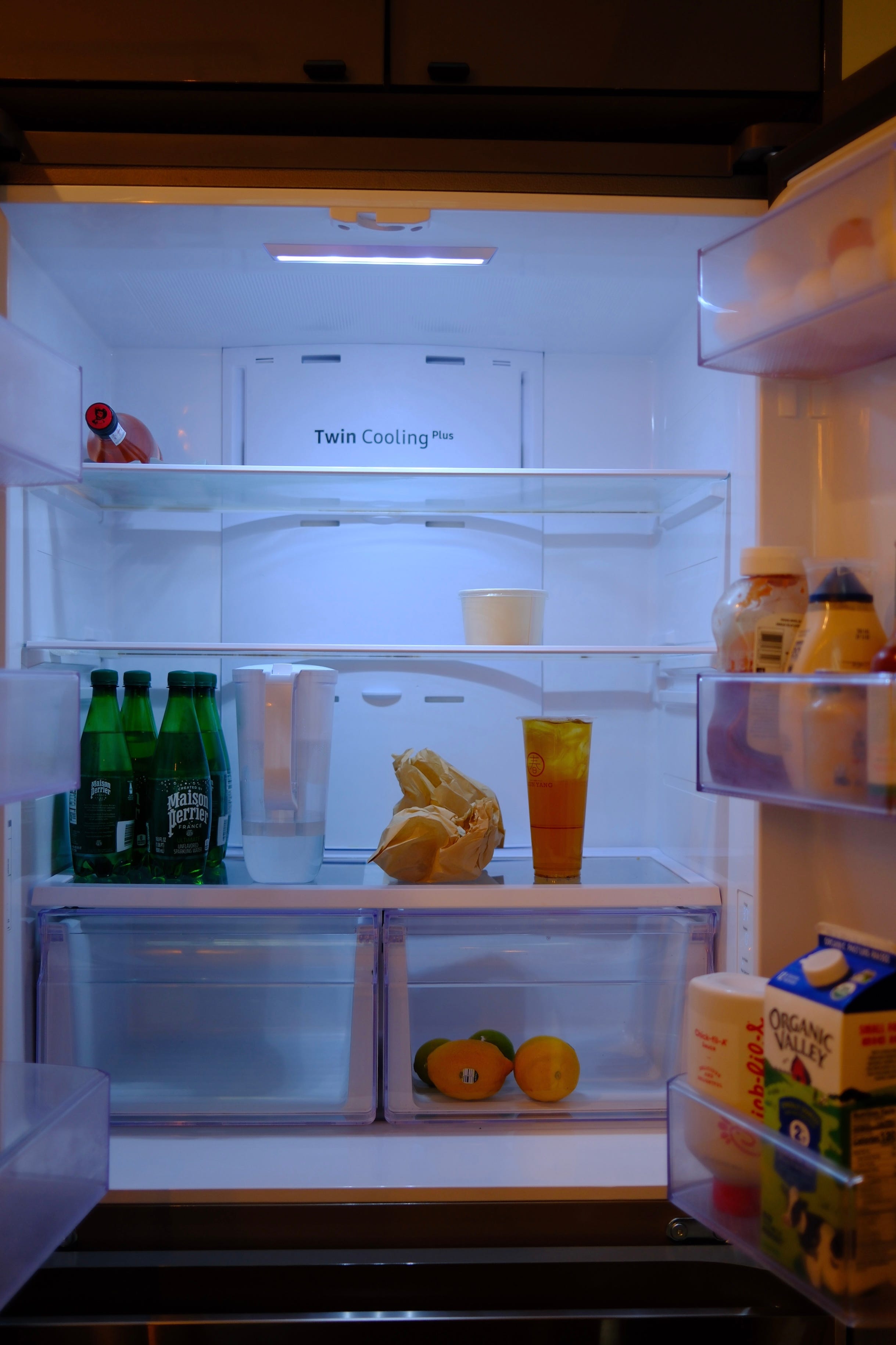 Kavitta Ghai's fridge is pictured.