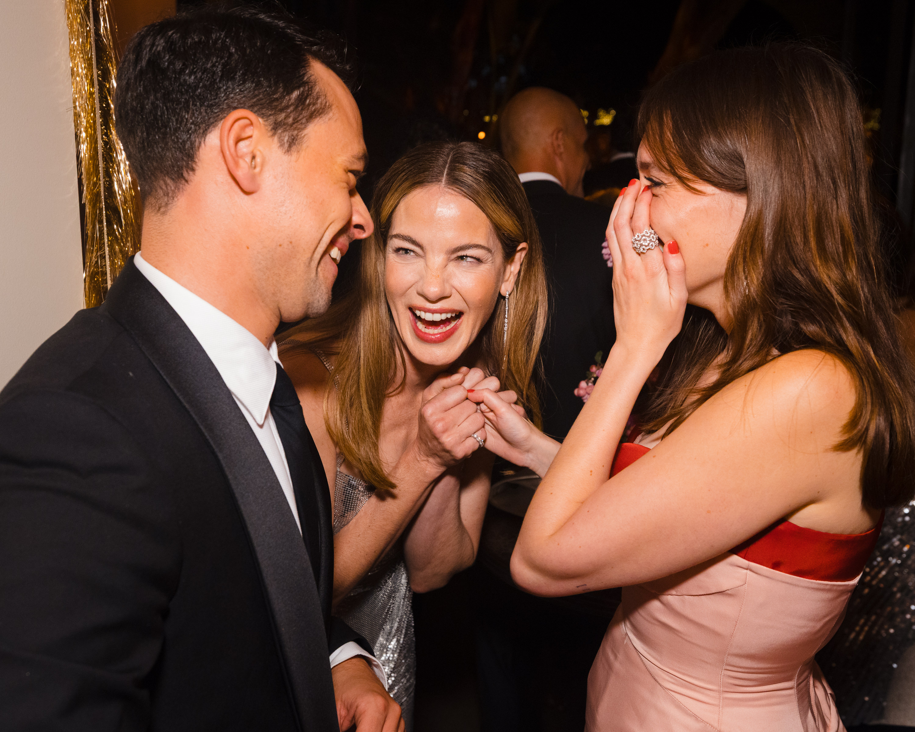 Adam Long, Michelle Monaghan, and Aimee Lou Wood attend the HBO Max Primetime Emmy Awards Afterparty.