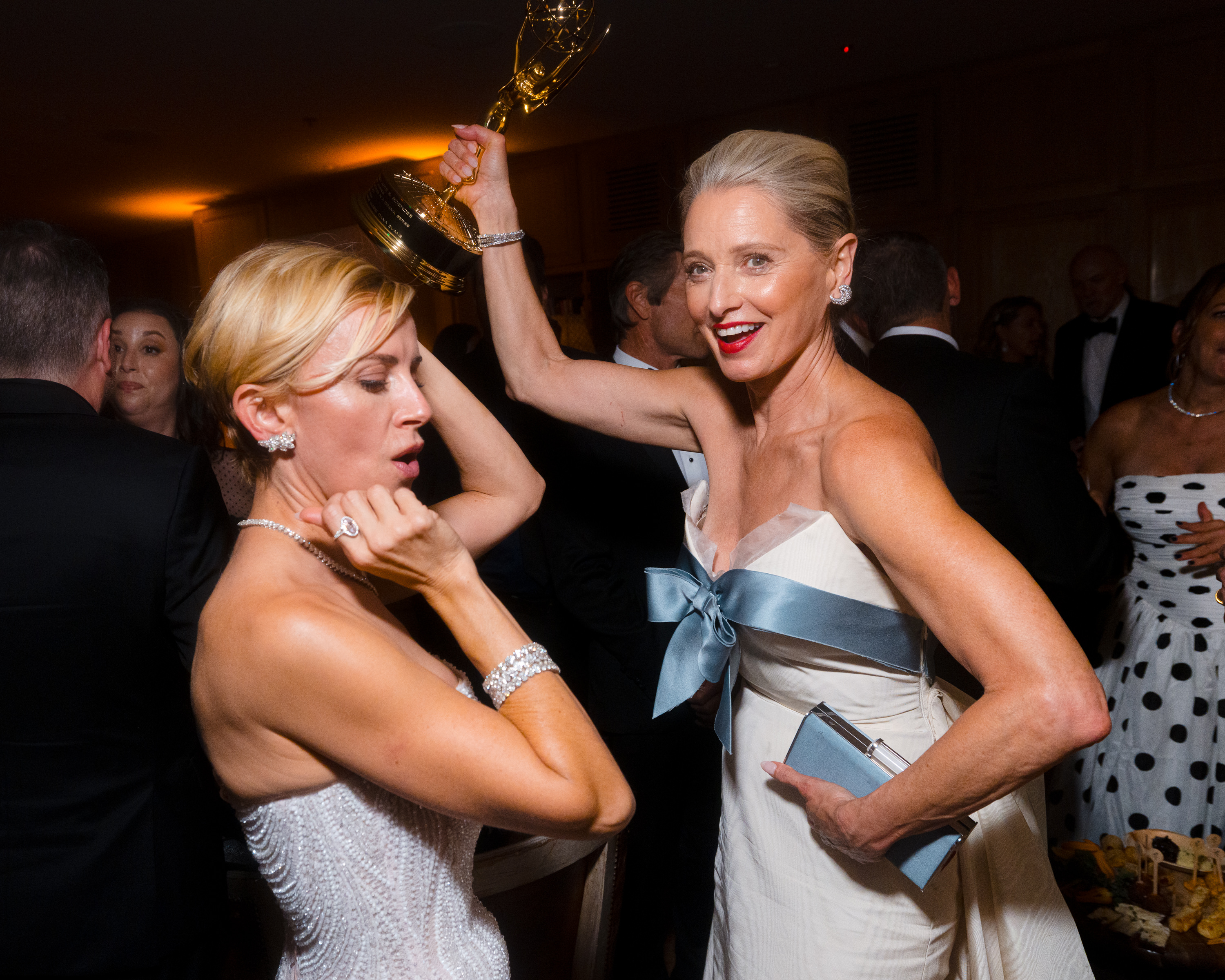 Sara Wells and Katherine LaNasa attend the HBO Max Primetime Emmy Awards Afterparty