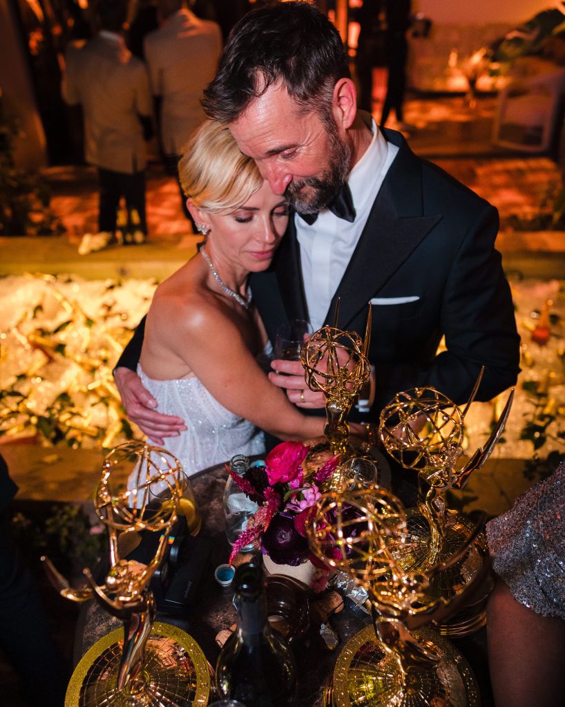 Noah Wyle and Sara Wells attend the HBO Max Primetime Emmy Awards Afterparty.