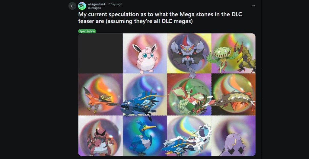 Pokémon Legends Z-A Mega Dimension DLC Mega Evolutions Leak