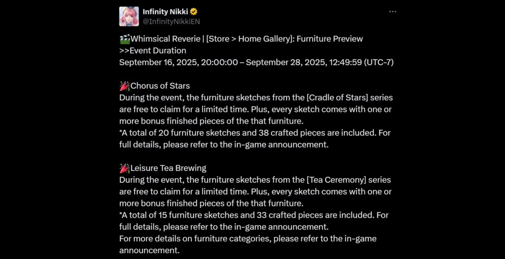 InFold Infinity Nikki Free Furniture