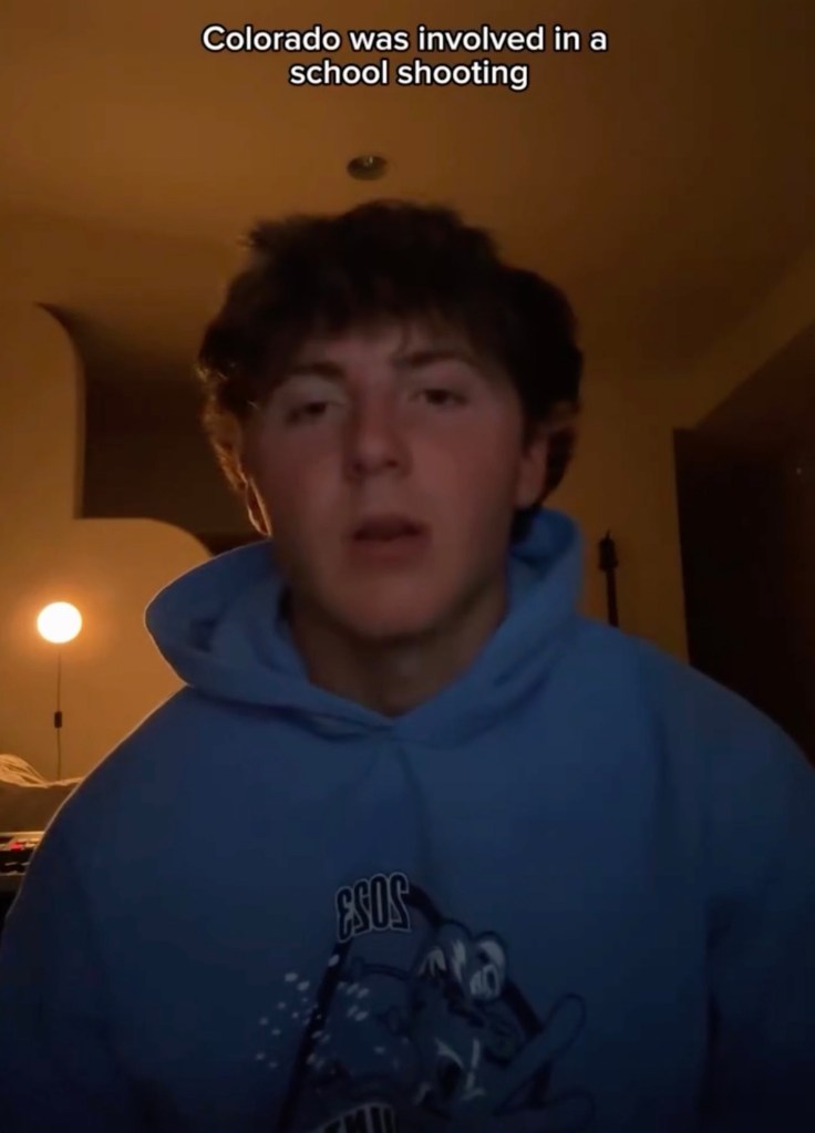 Teenager speaking about a Colorado school shooting.