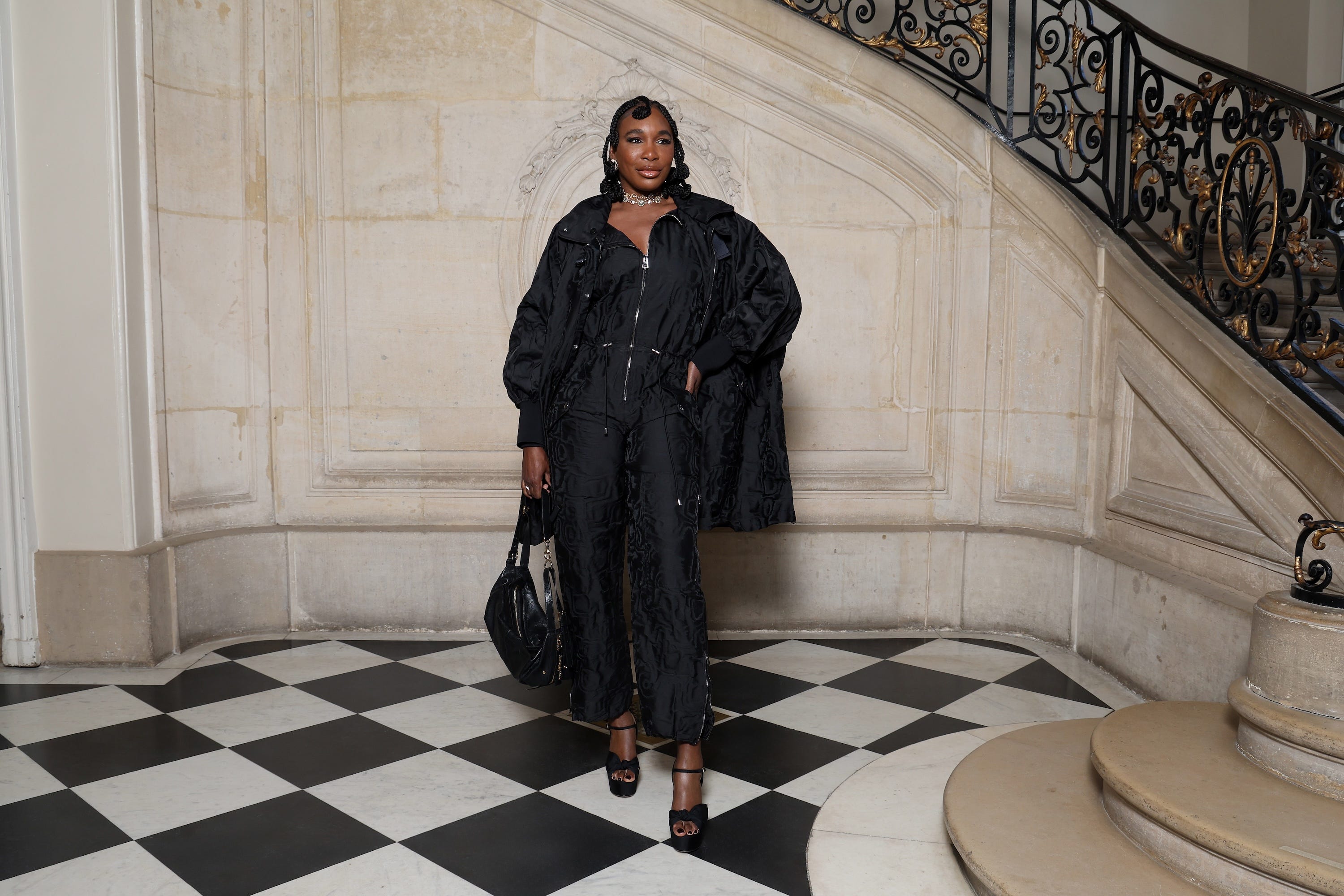 Venus Williams at a Christian Dior show during Paris Fashion Week.