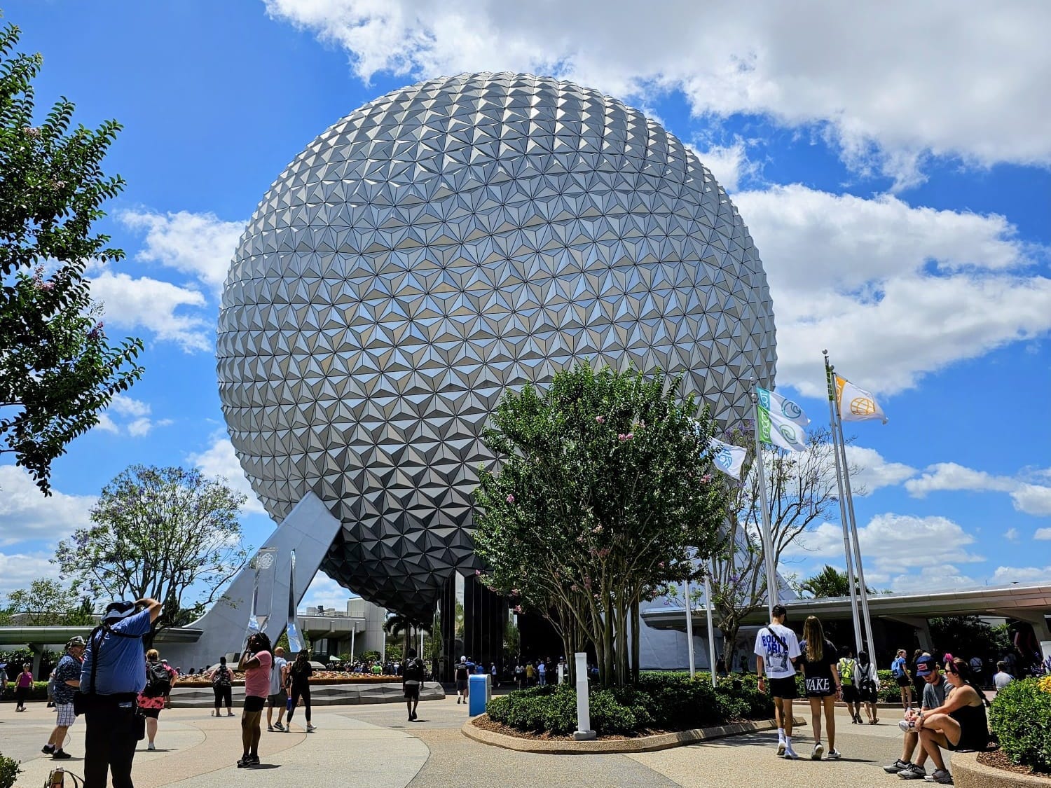 The Spaceship Earth attraction in Epcot.