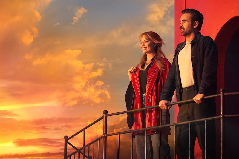 Margot Robbie and Colin Farrell in A Big Bold Beautiful Journey.