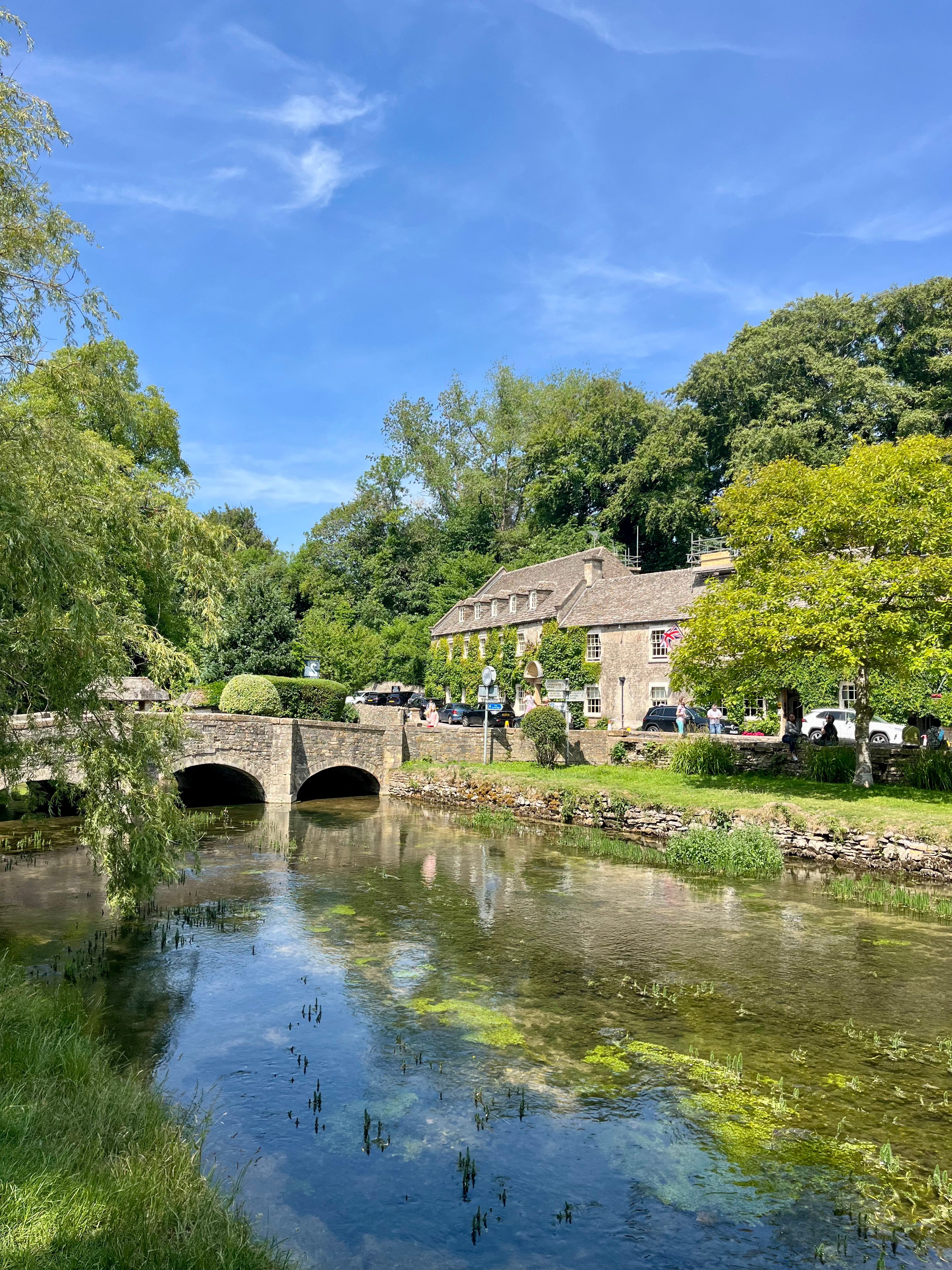 A bridge over water in Bibury, the Cotswolds.