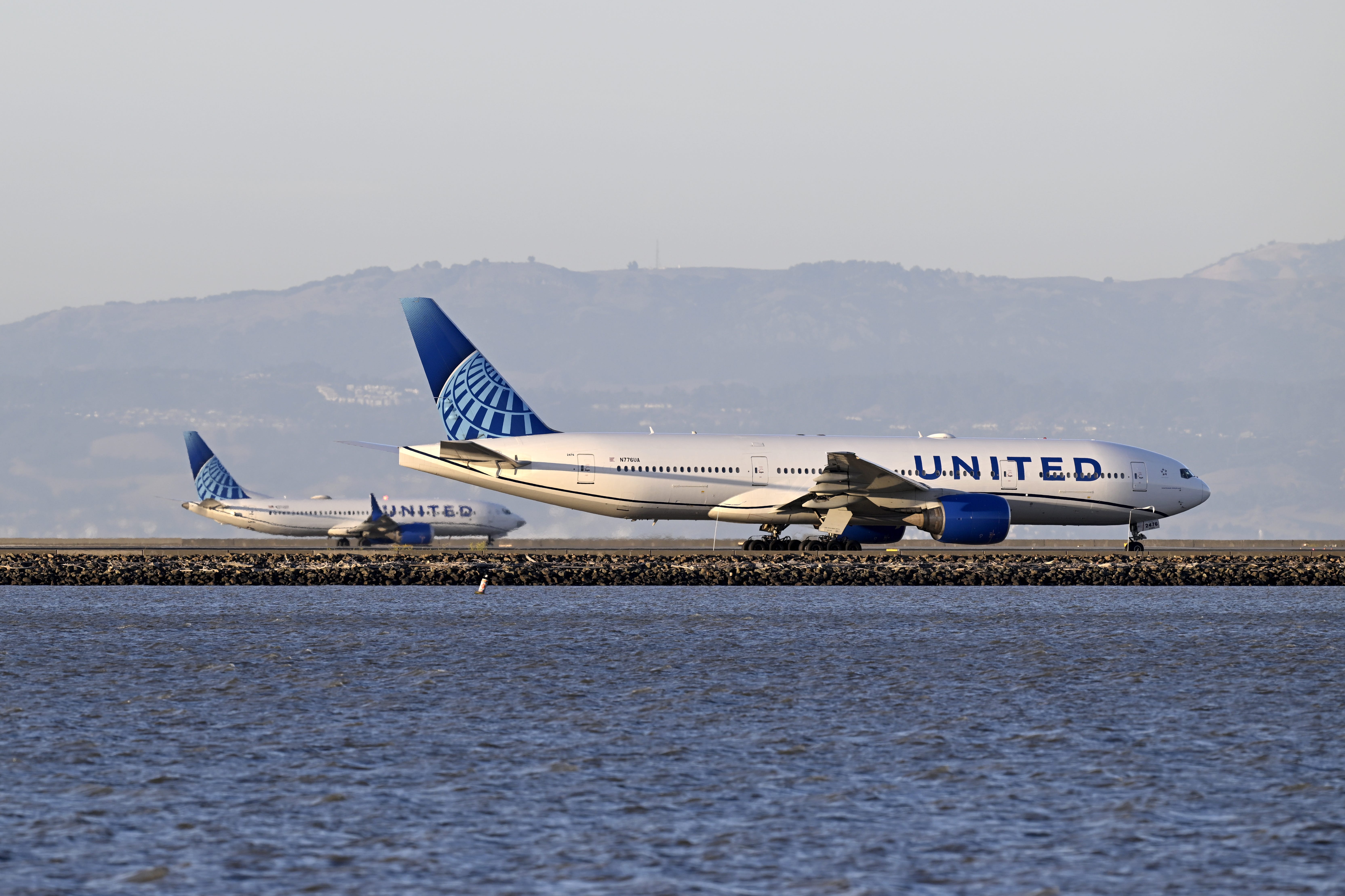 United Airlines planes are taxiing to takeoff from San Francisco International Airport (SFO) in San Francisco, California, United States on August 6, 2025
