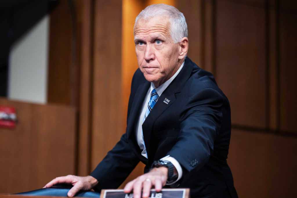 Senator Thom Tillis at a Senate Judiciary Committee hearing.