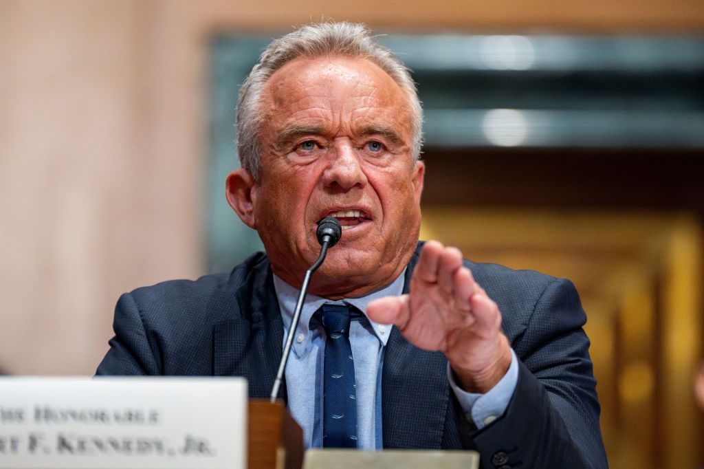 Robert F. Kennedy Jr. speaking at a Senate hearing.