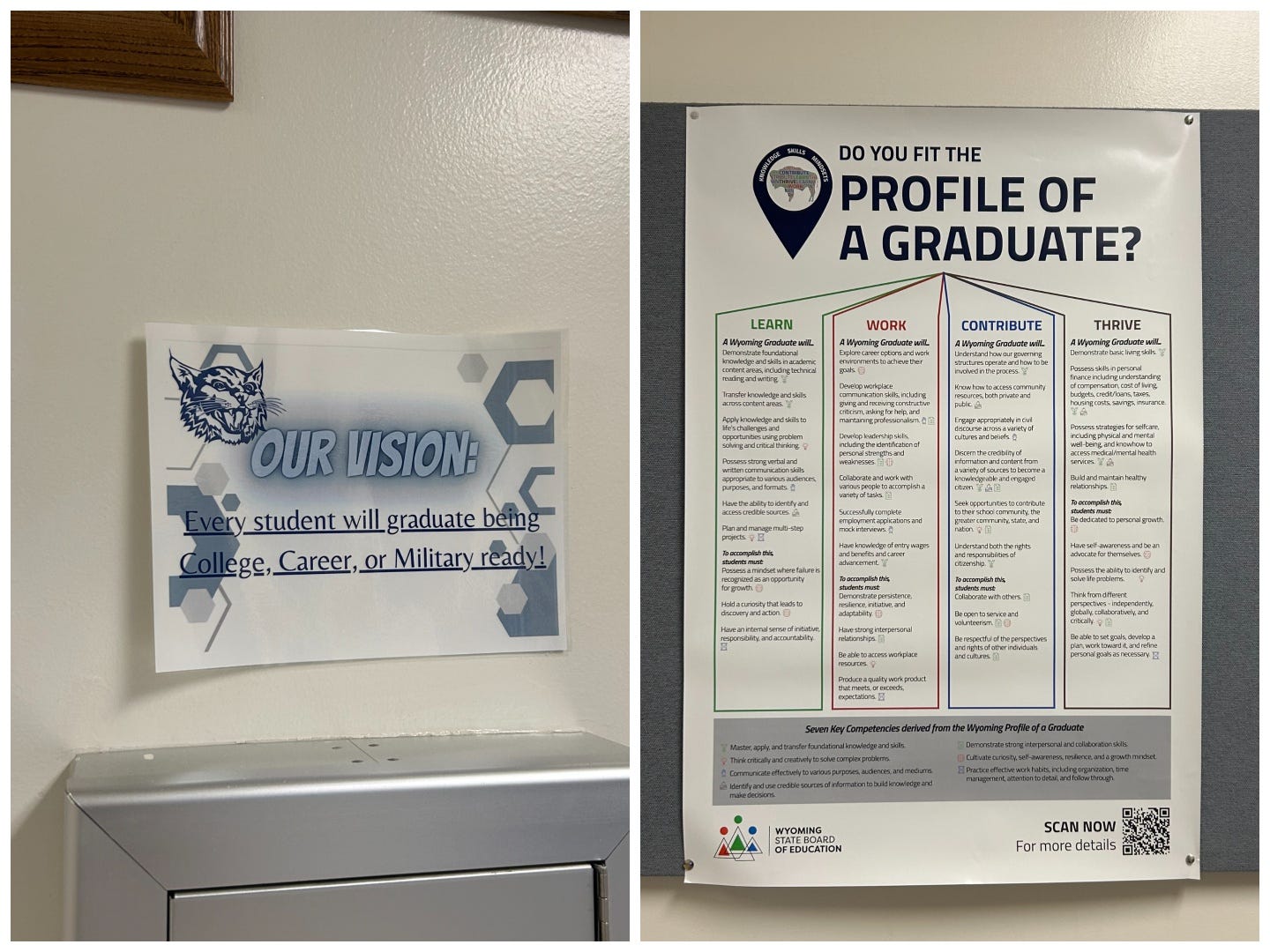 Signs at Upton High School
