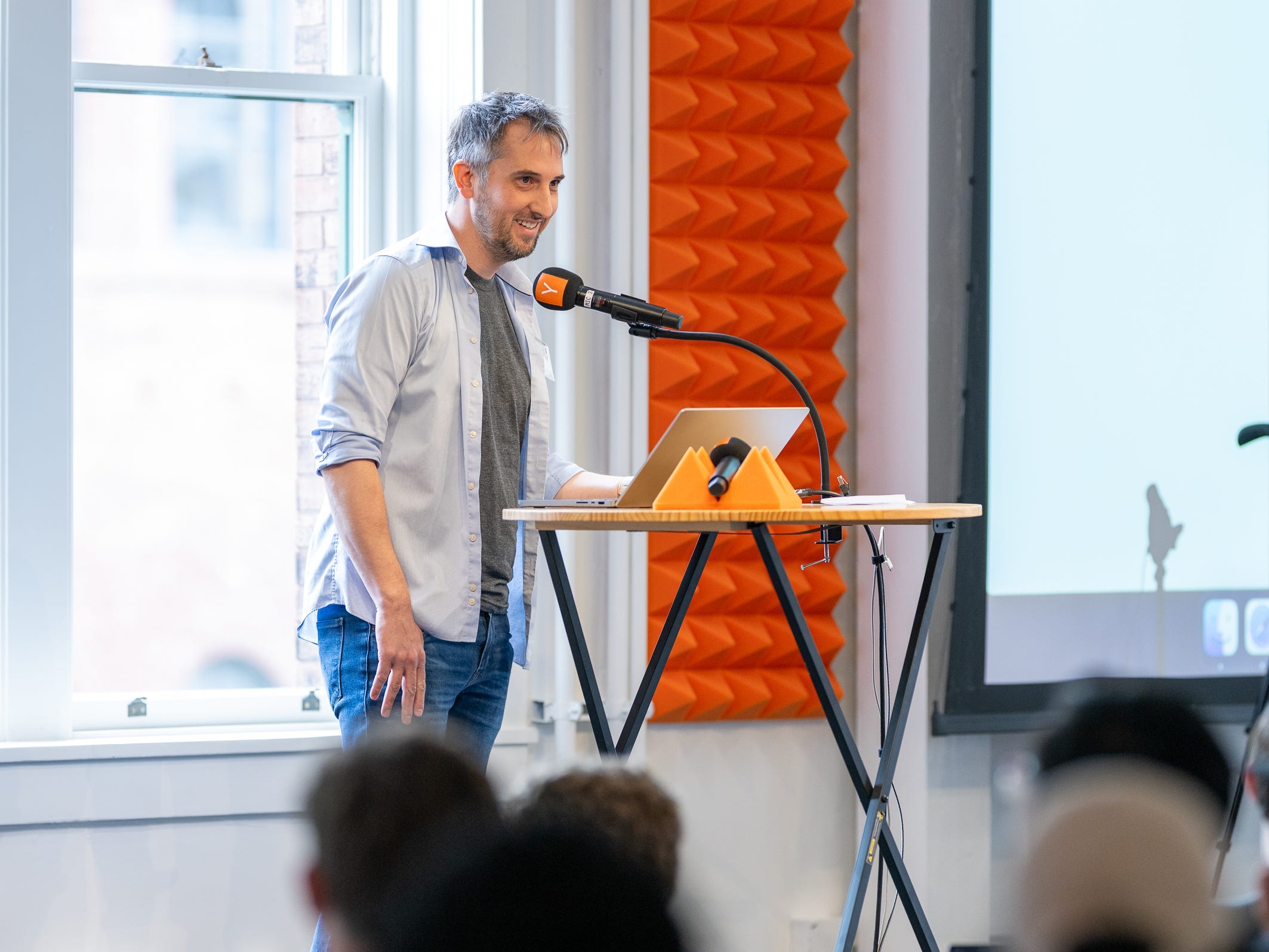 Vibe Code Go's Chris Nolet, speaking at a Y Combinator event.