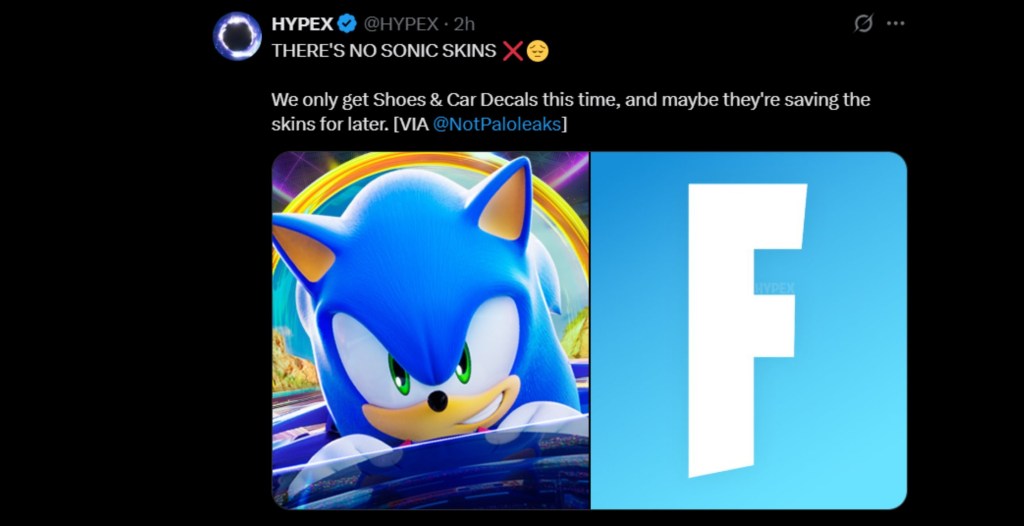 Fortnite Sonic Collaboration Leaked