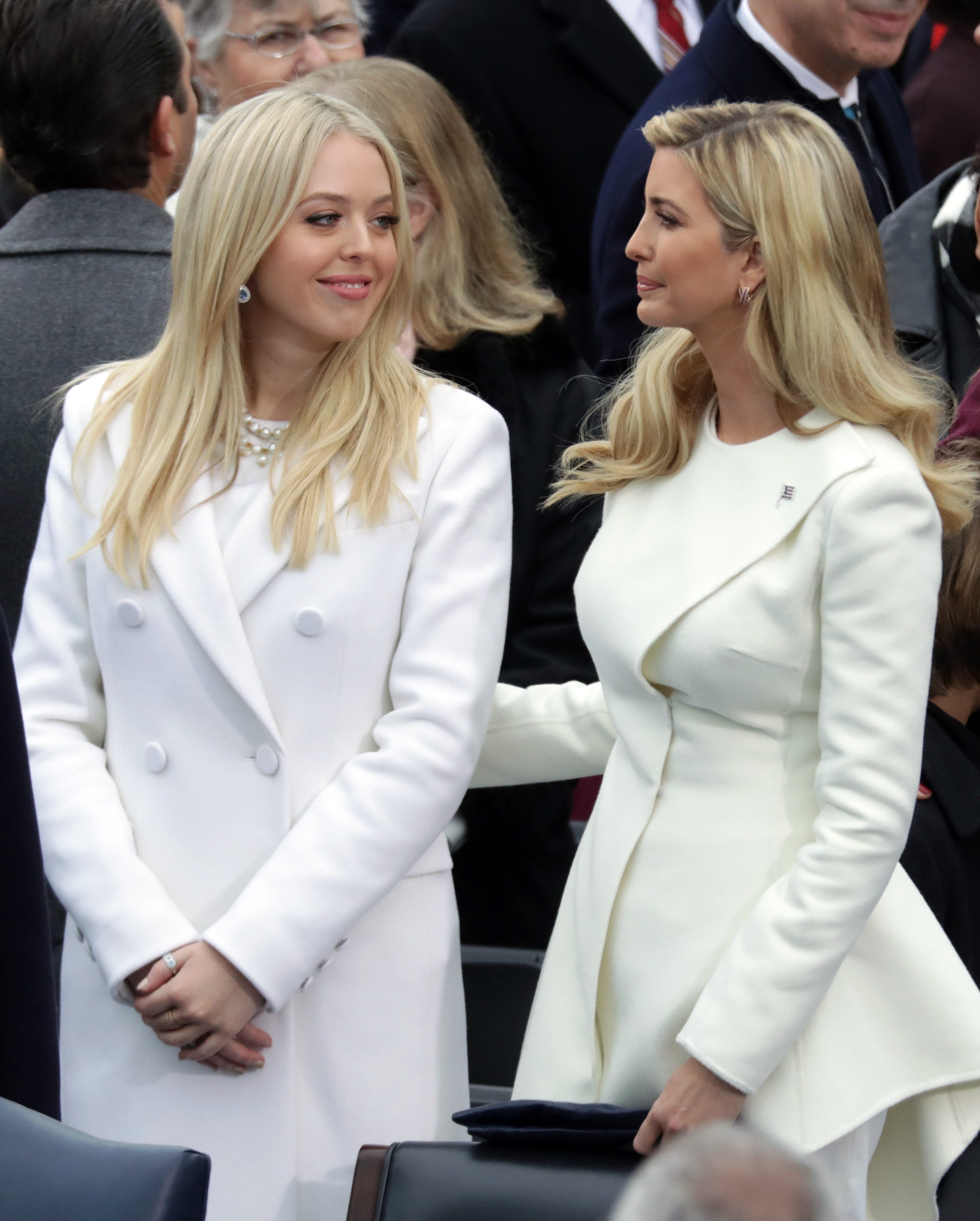 Tiffany and Ivanka Trump at Inauguration Day 2017.