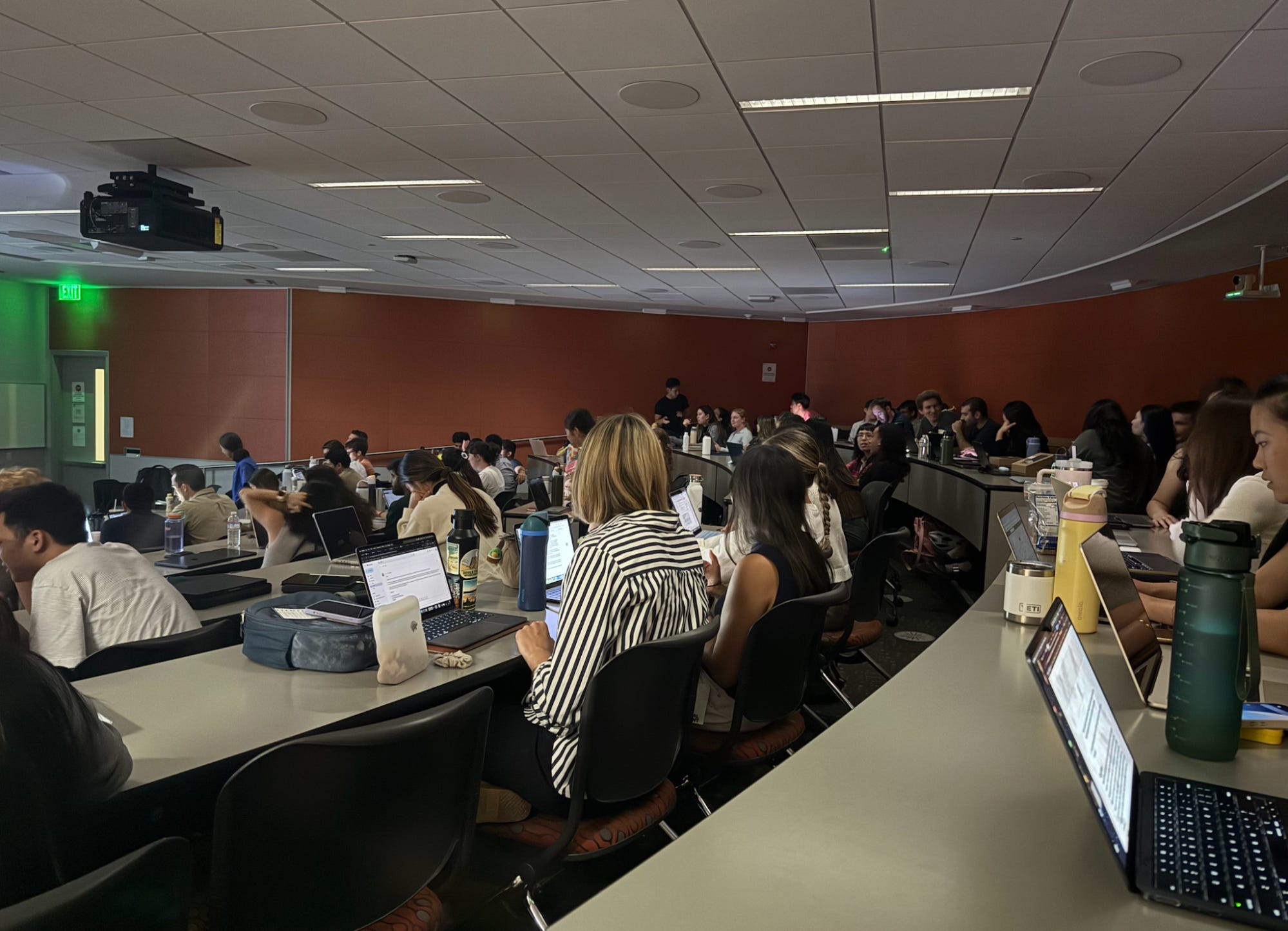 inside a med school lecture hall at Stanford