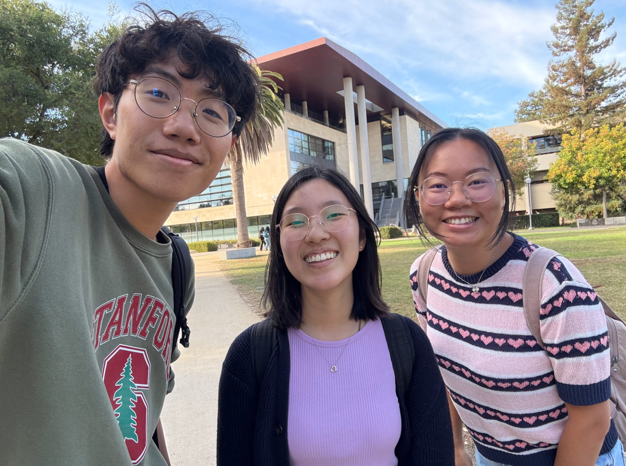 Brian Zhang and his med school friends on stanford campus