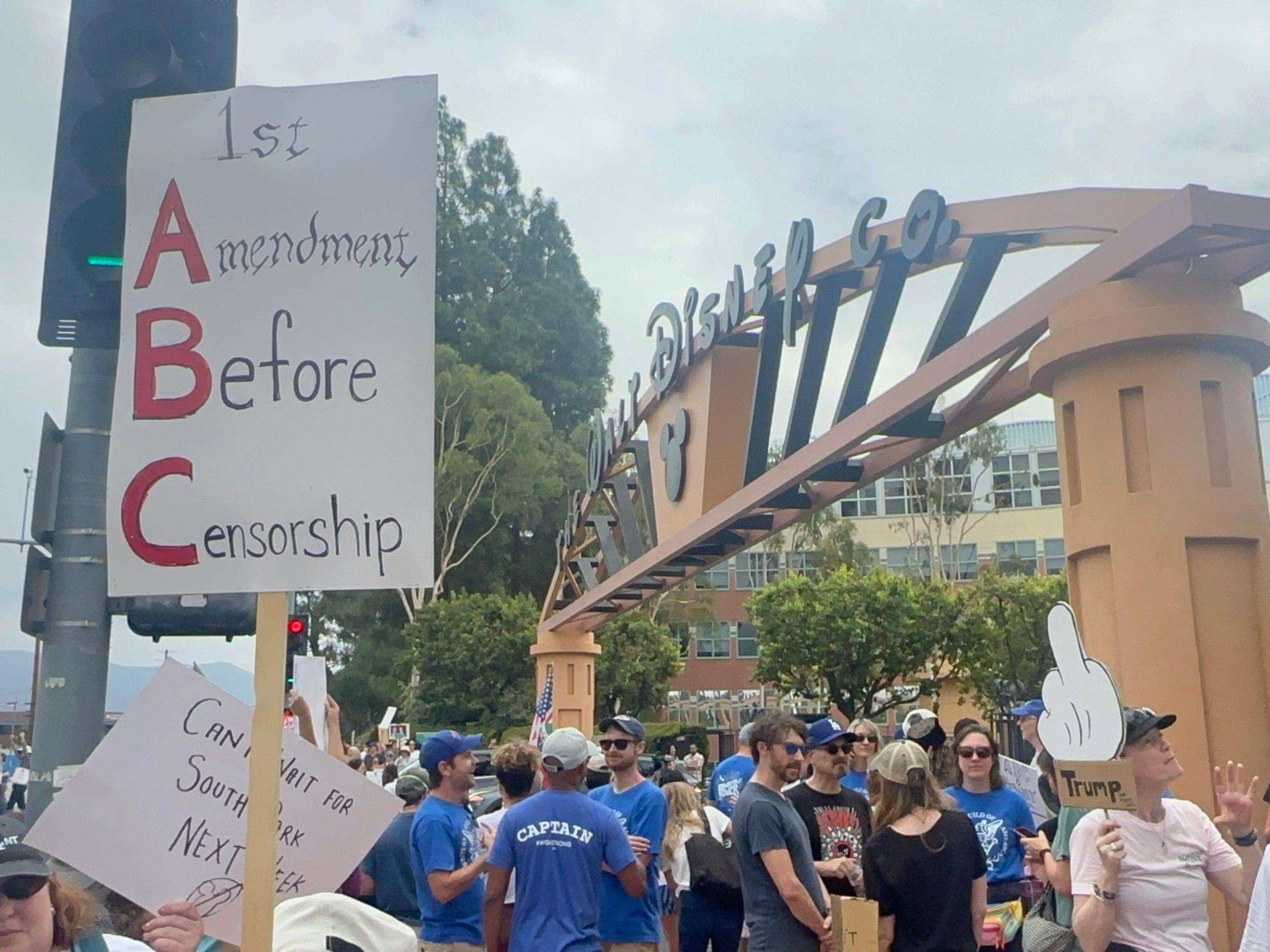 Protest sign that says 1st Amendment Before Censorship.