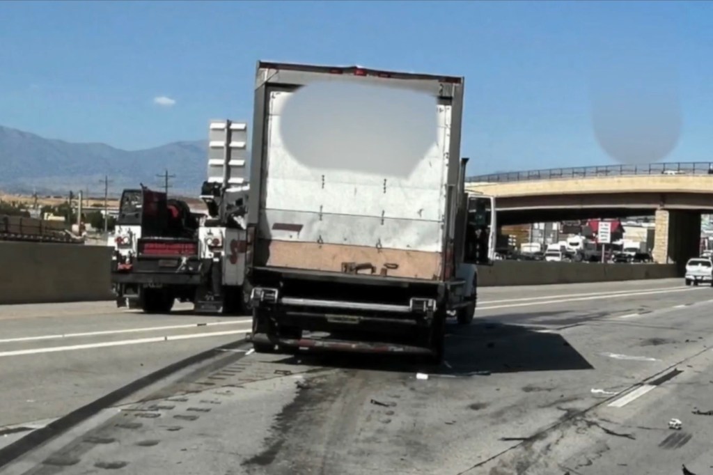 Truck accident on highway.