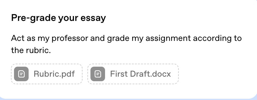 Screenshot of a ChatGPT lab prompt