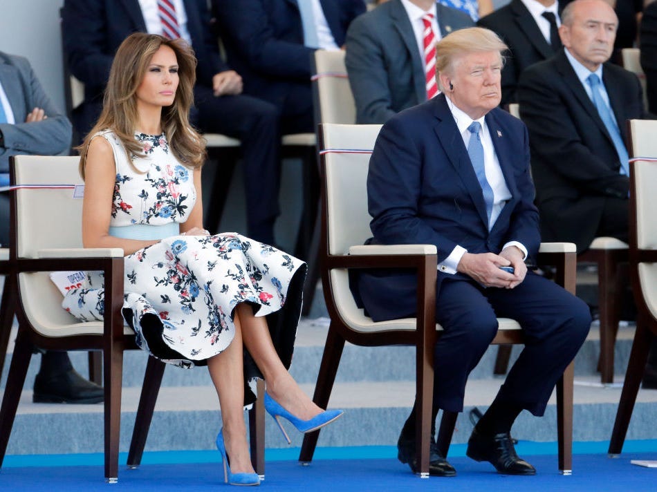 Donald and Melania Trump in Paris.