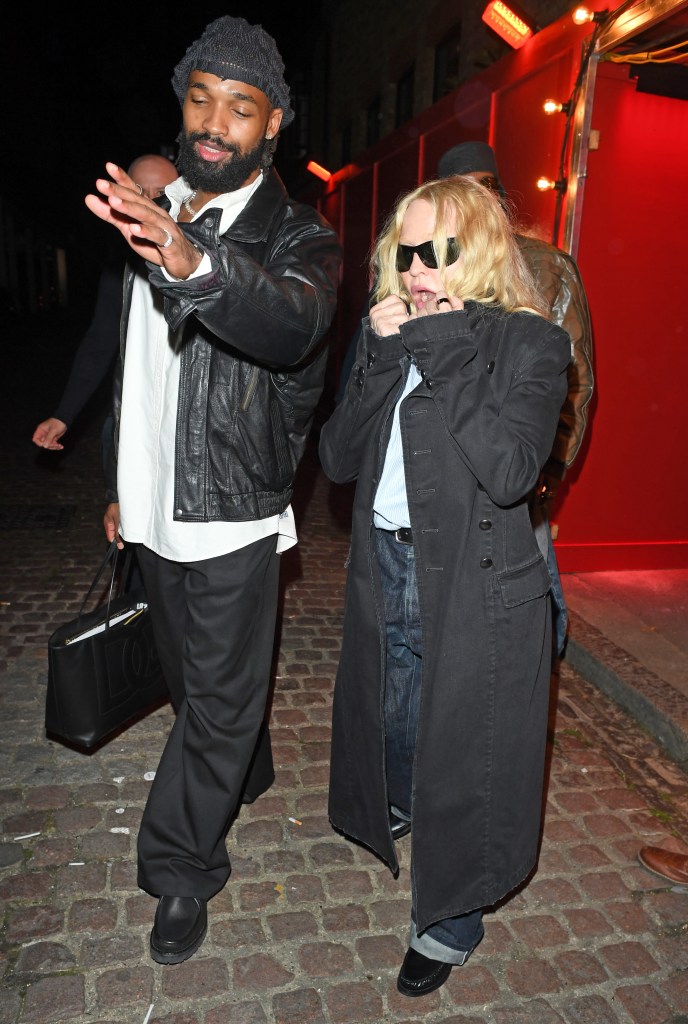 Madonna & her beau Akeem Morris seen leaving Chiltern Firehouse in London.