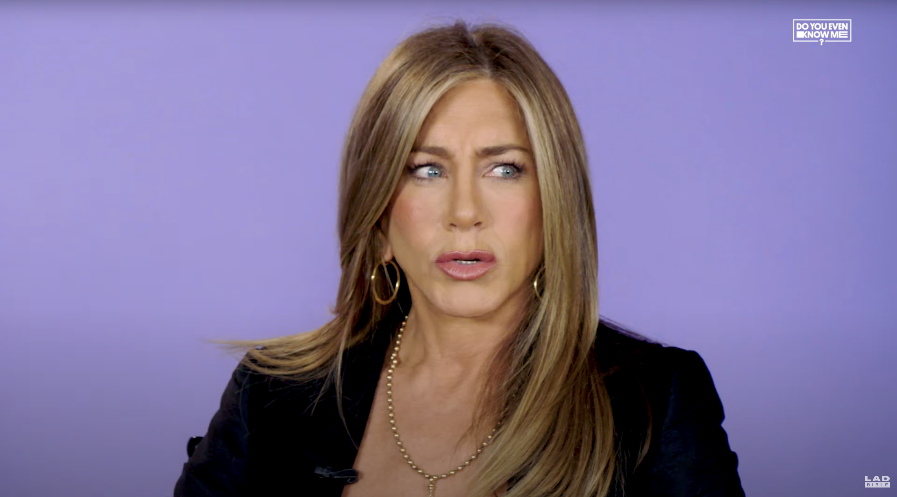 Jennifer Aniston looks confused. 