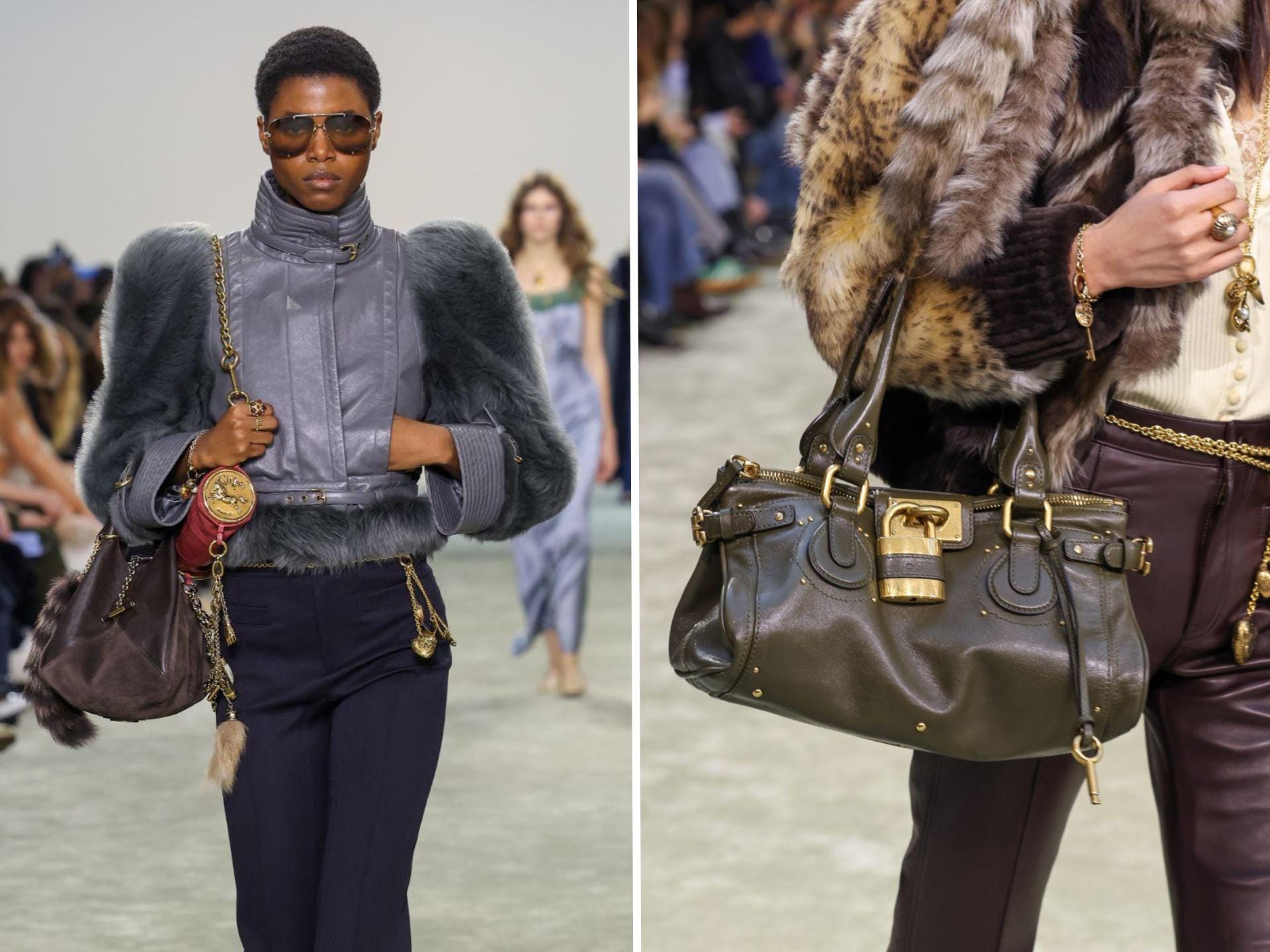 Models walk the Chloé Fall/Winter 2025-2026 runway.