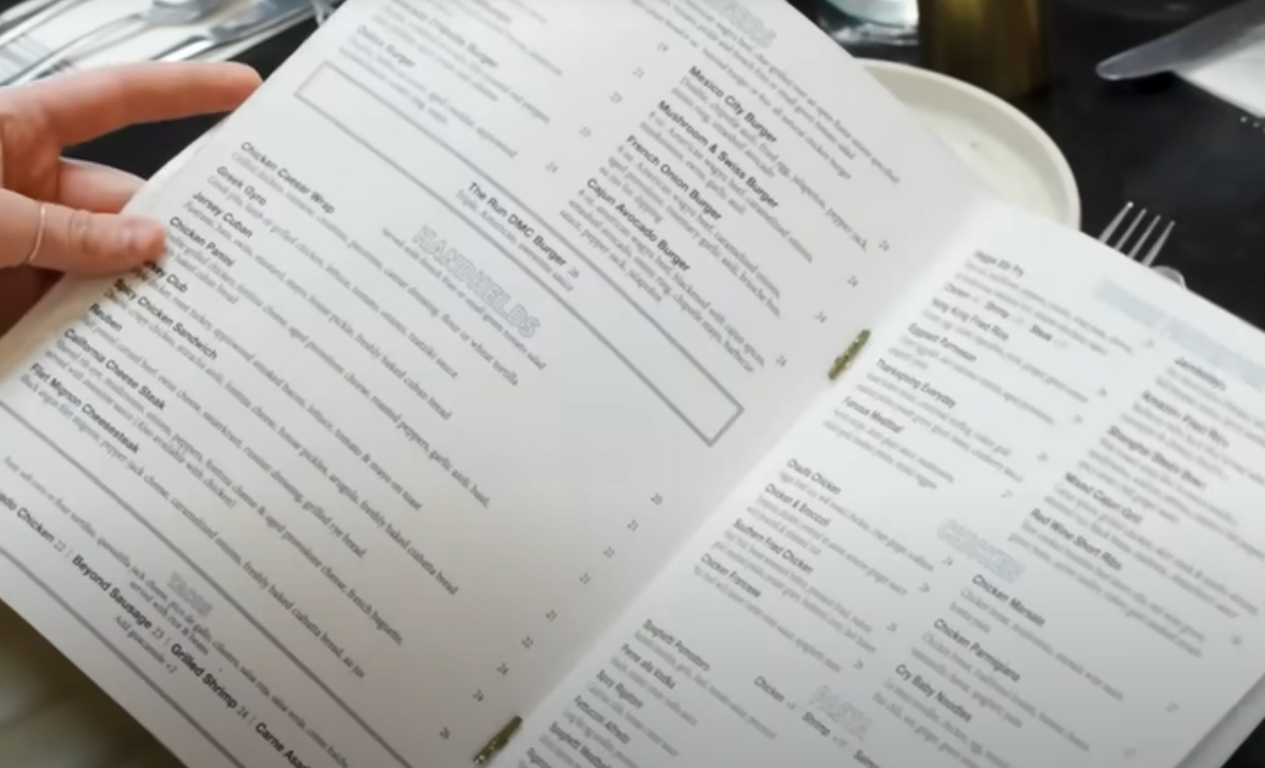 Tops Diner Menu